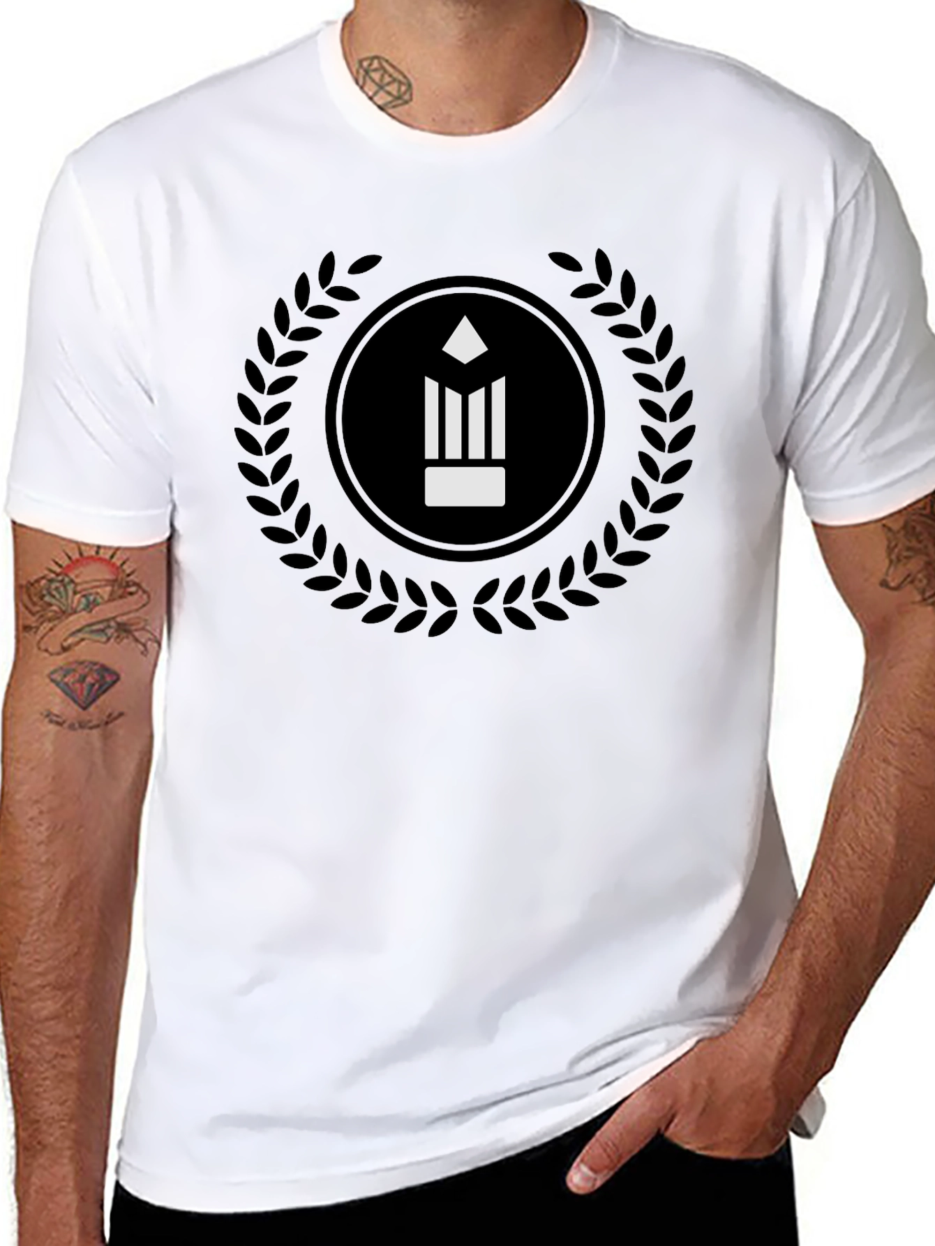 Pencil Logo Black T-Shirt