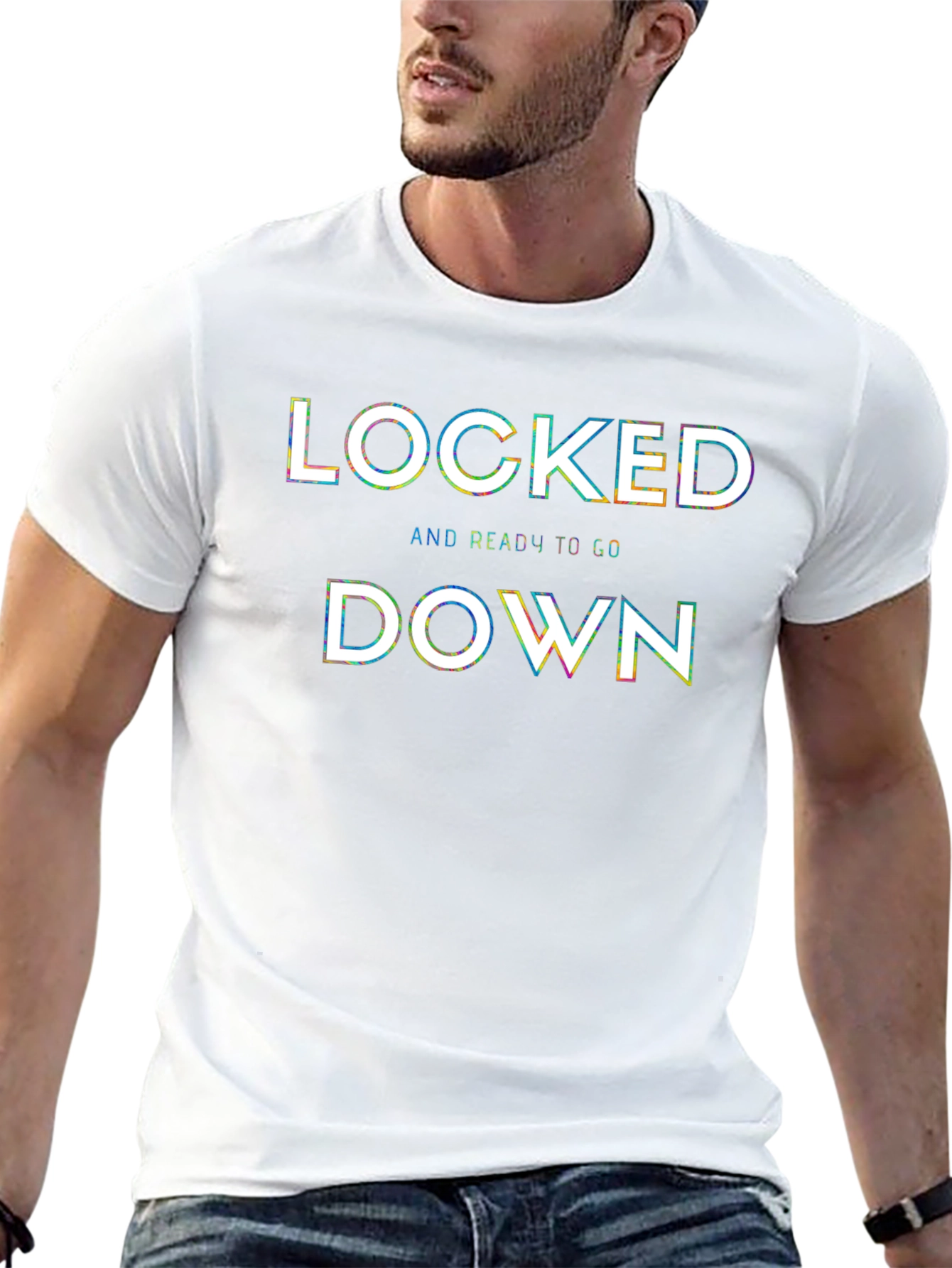 Locked Down Graphic Tee - Black Cotton Blend