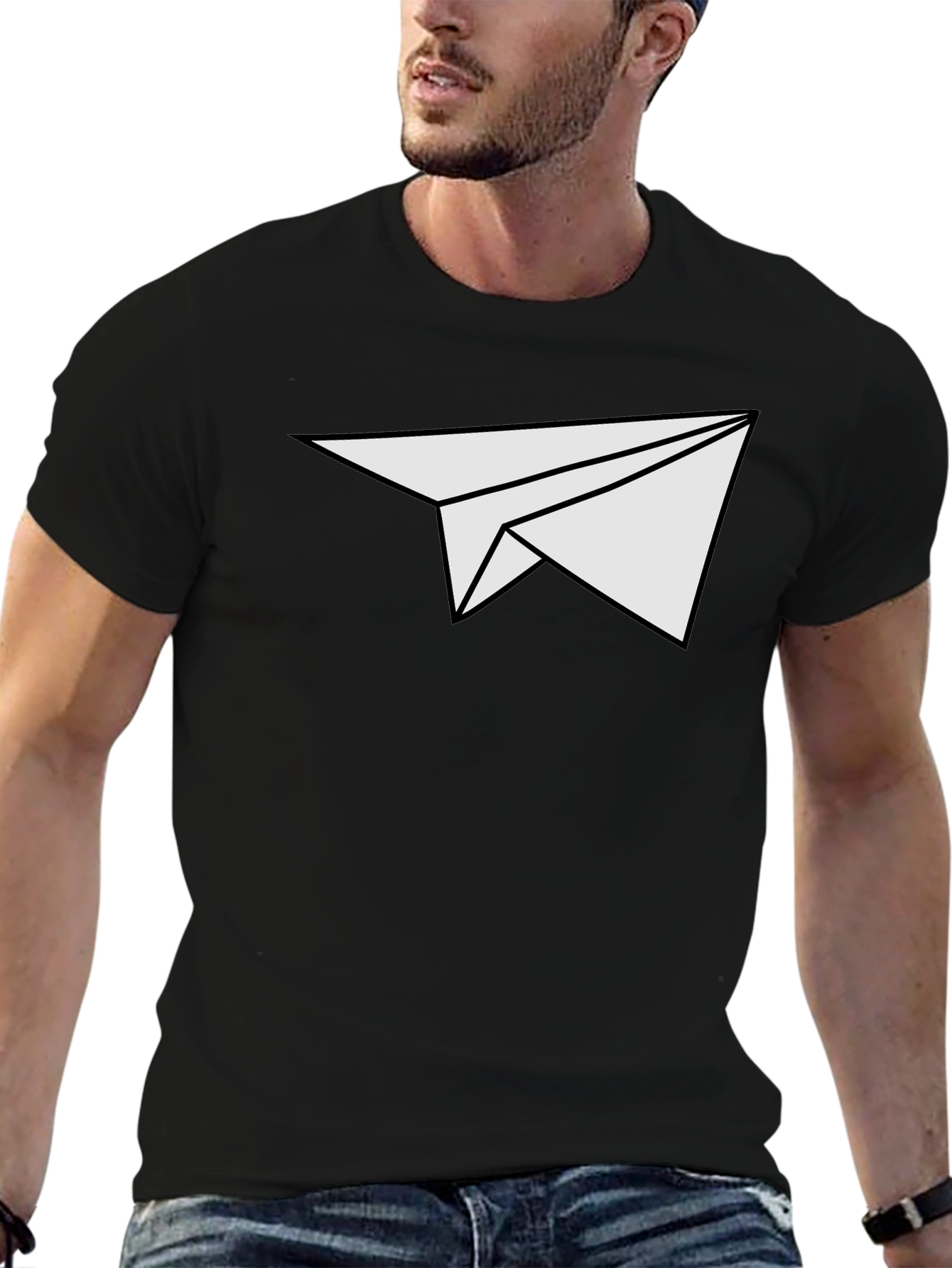 Paper Airplane Graphic Tee - Stylish Comfort