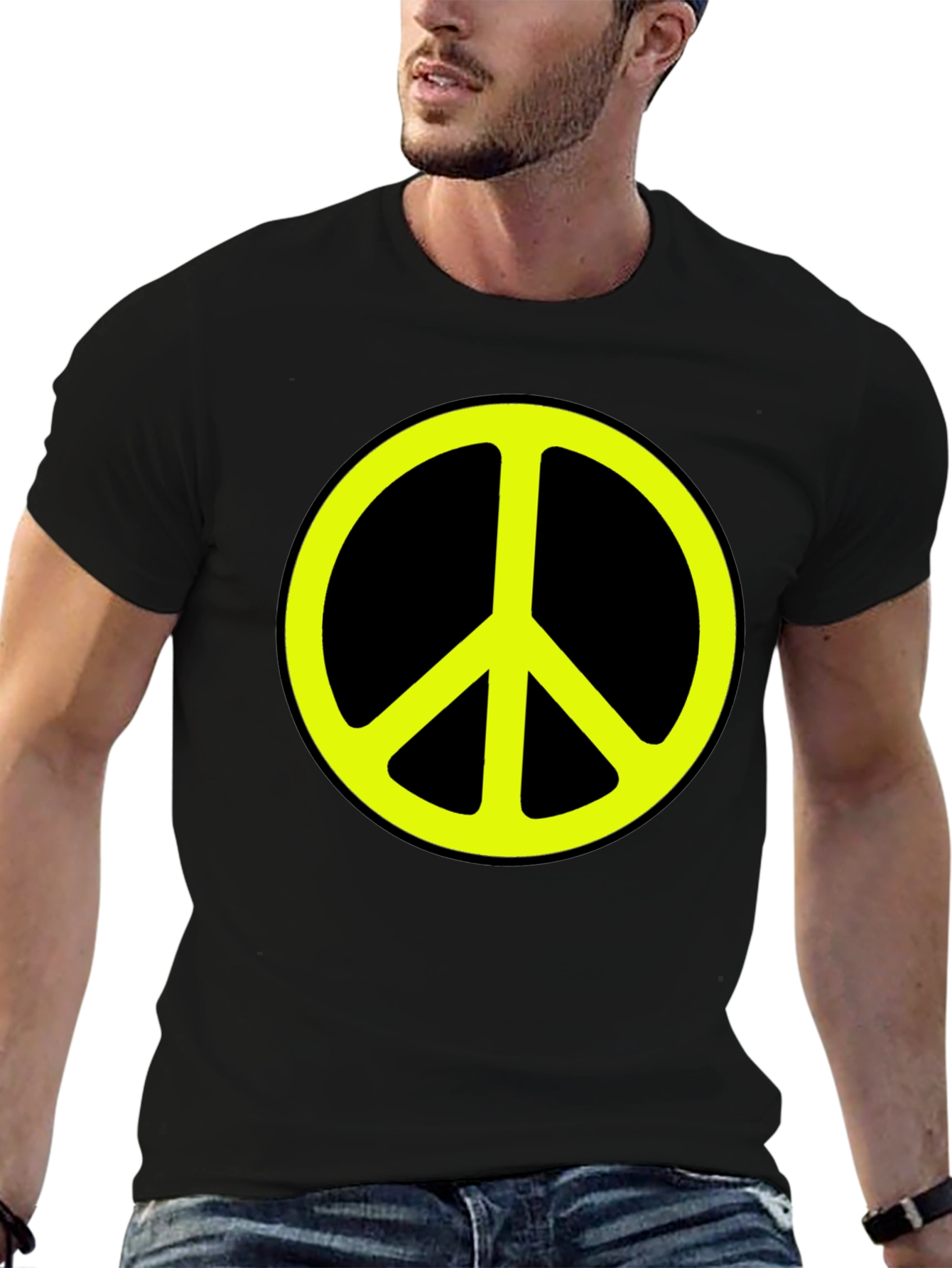 Peace Sign Graphic Tee - Classic Black