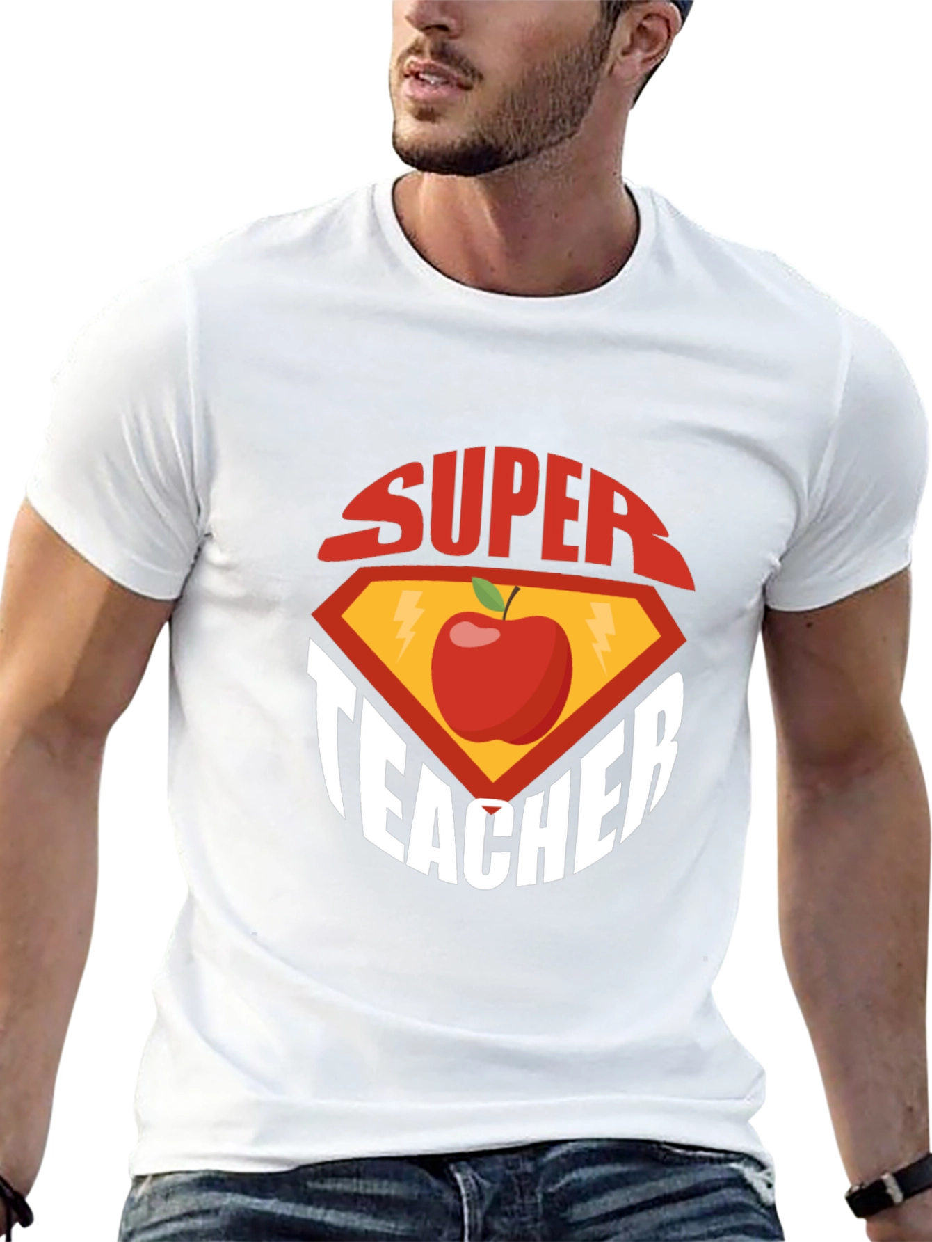 Super Teacher Graphic Tee - Black Cotton T-Shirt