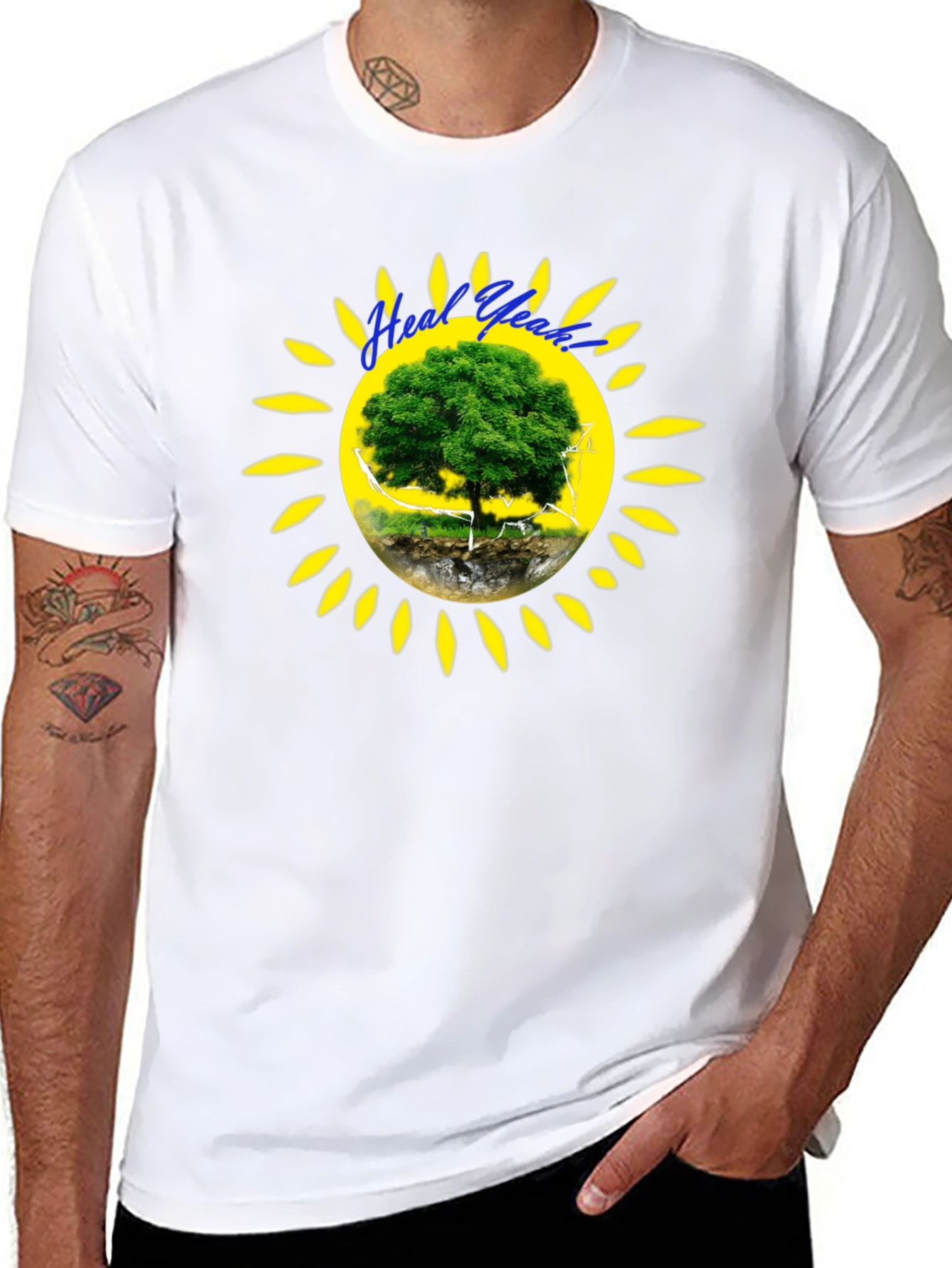 Heal Speak Tree Graphic T-Shirt - Nature Inspired Design