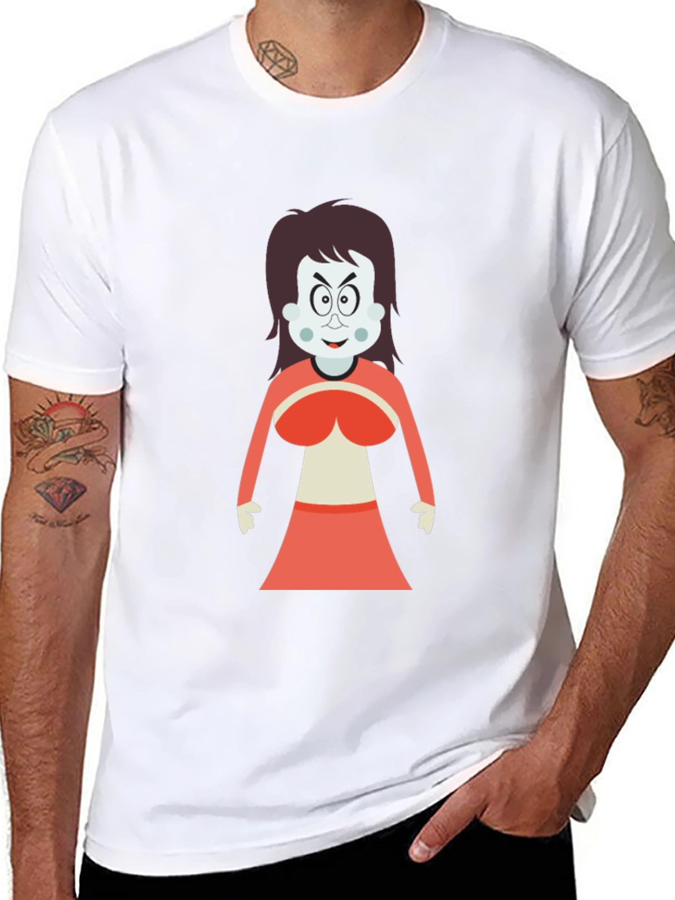 Cartoon Witch Graphic T-Shirt