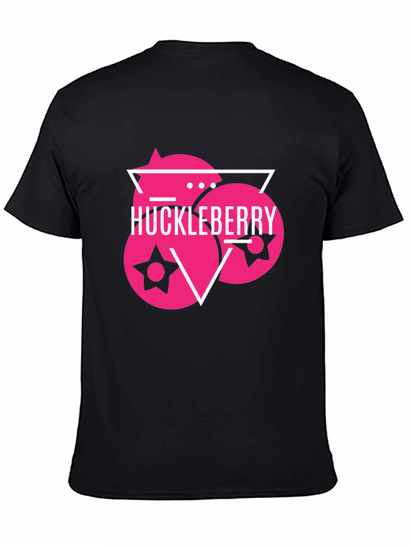 Huckleberry Black T-Shirt - Pink Berry Design