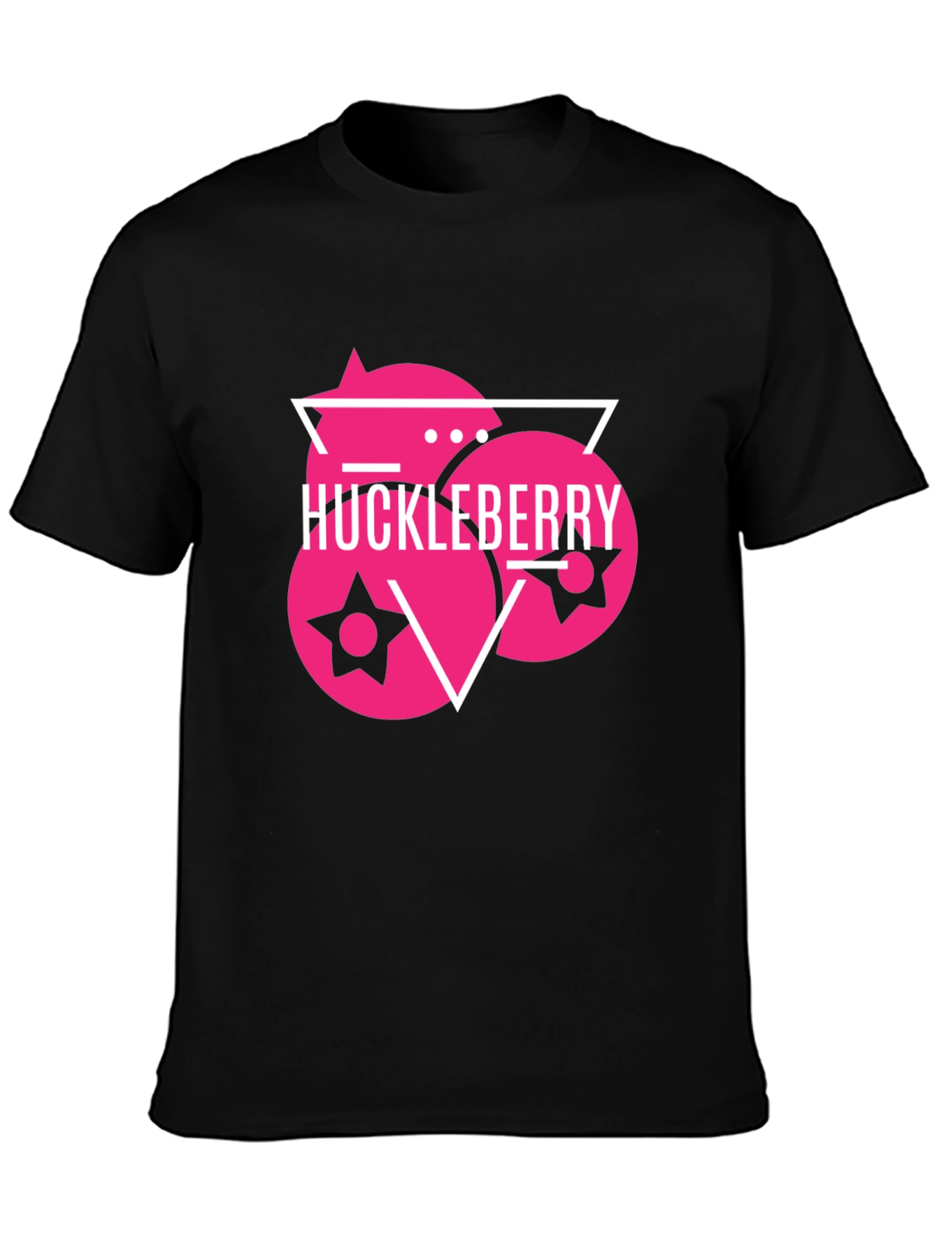 Huckleberry Black T-Shirt - Pink Berry Design