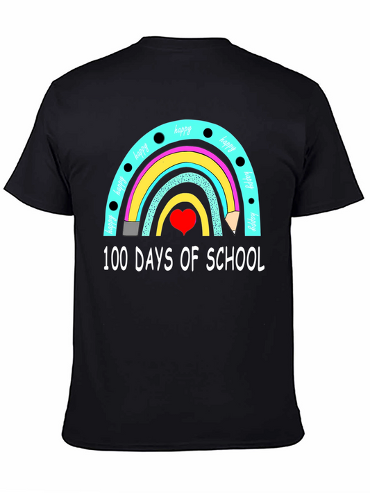 100 Days of School Rainbow Graphic T-Shirt
