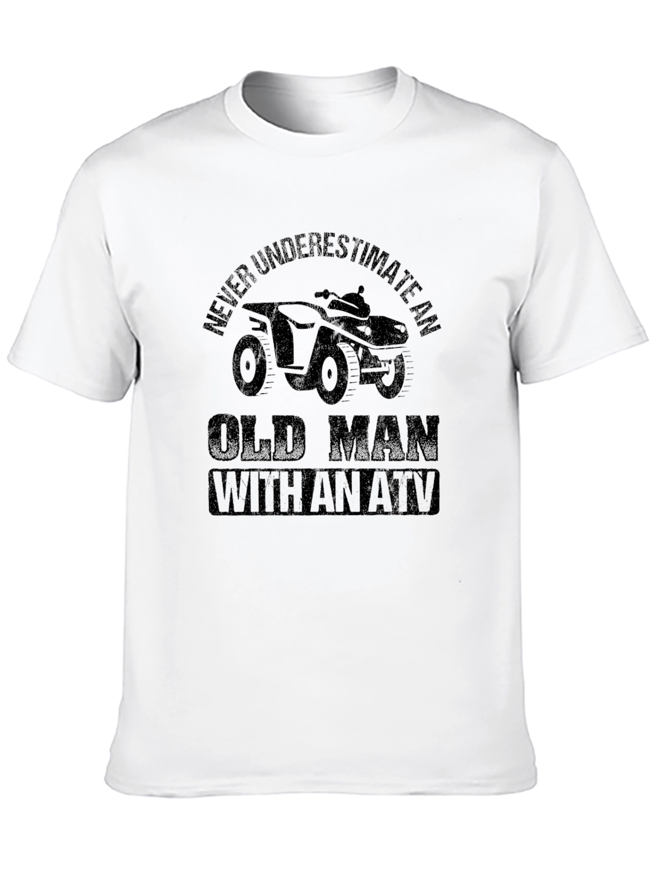 Never Underestimate an Old Man with an ATV T-Shirt