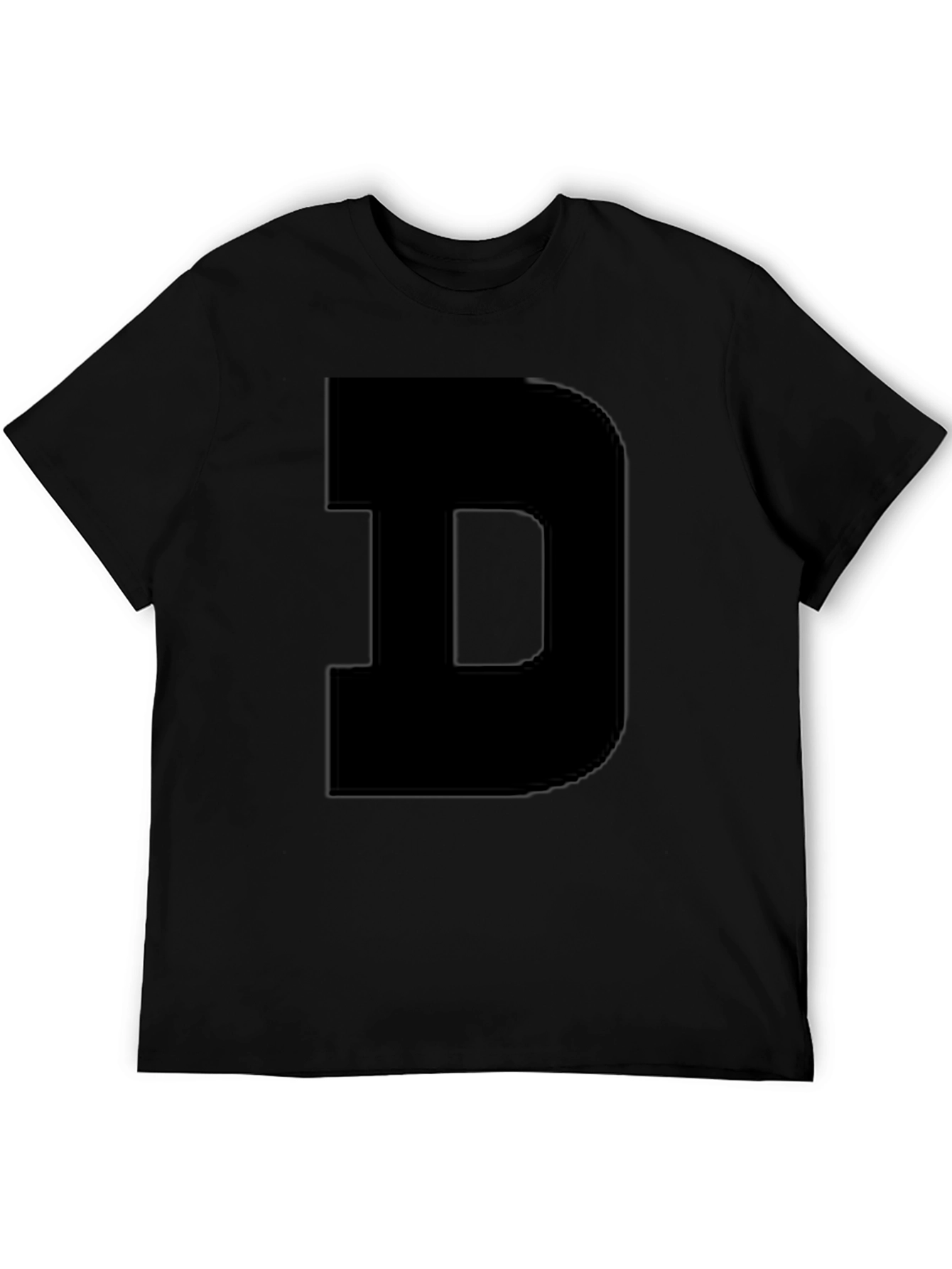 Bold D Black T-Shirt - Statement Tee