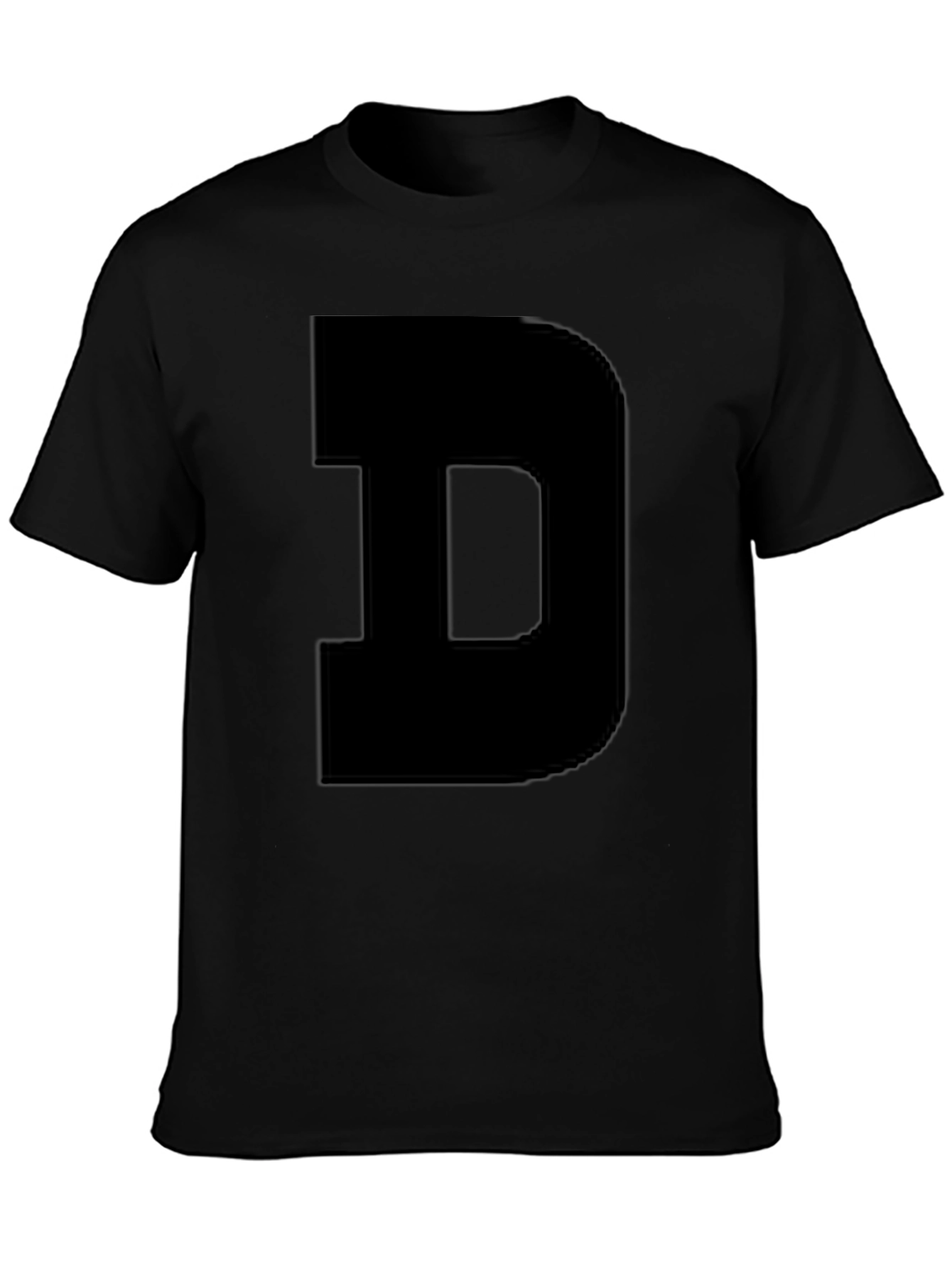 Bold D Black T-Shirt - Statement Tee