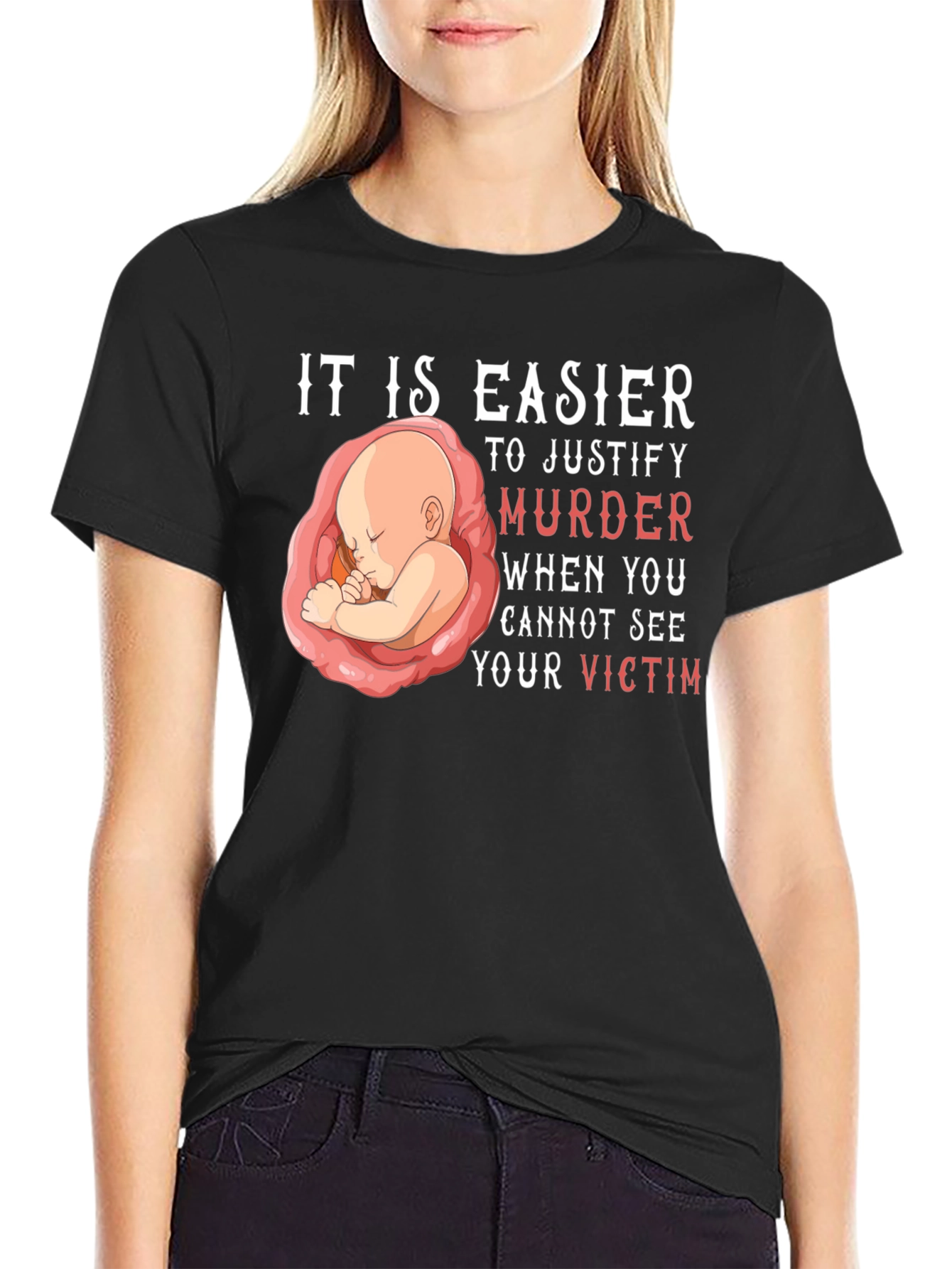 Pro-Life Fetus Graphic T-Shirt