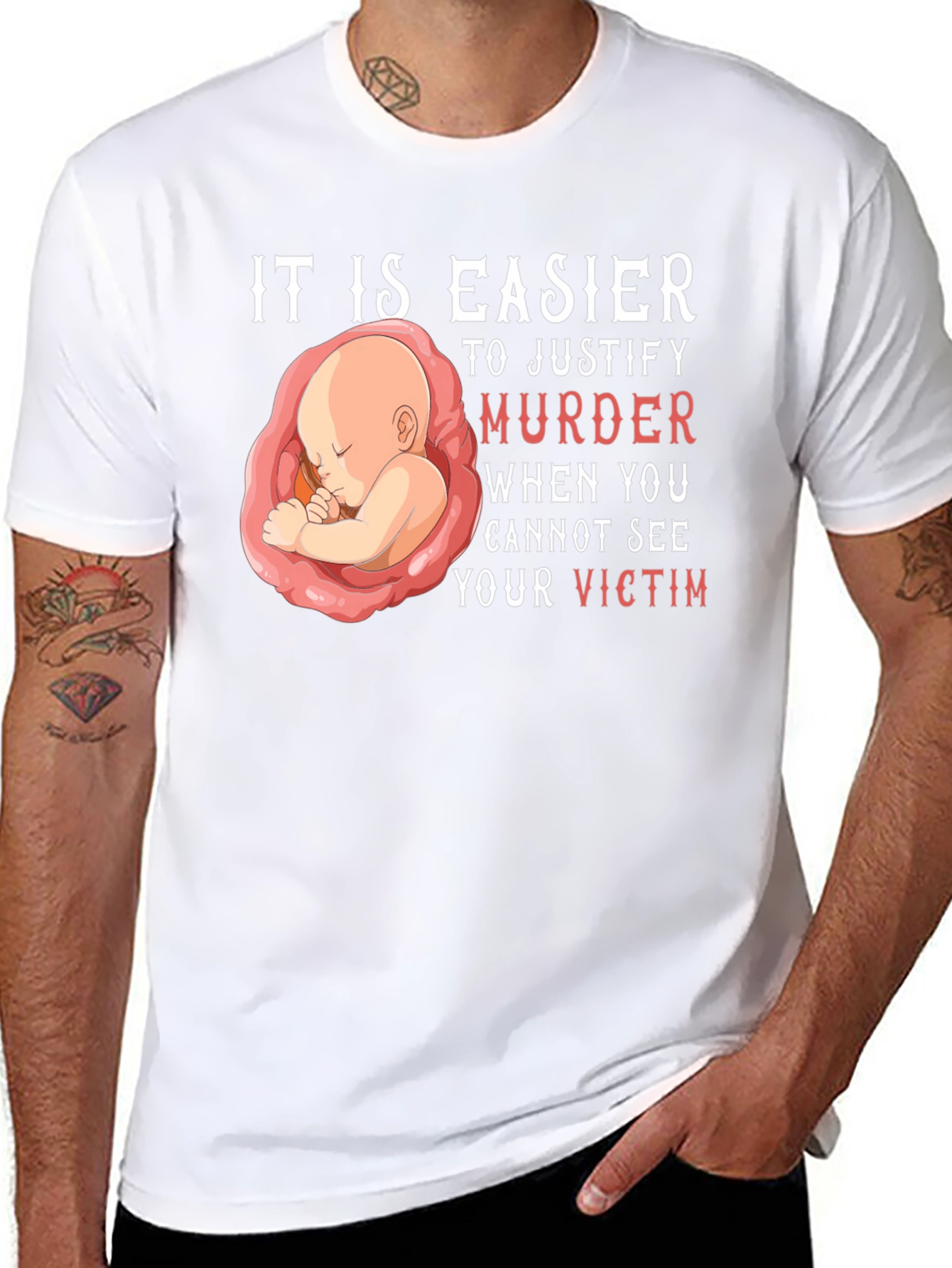 Pro-Life Fetus Graphic T-Shirt