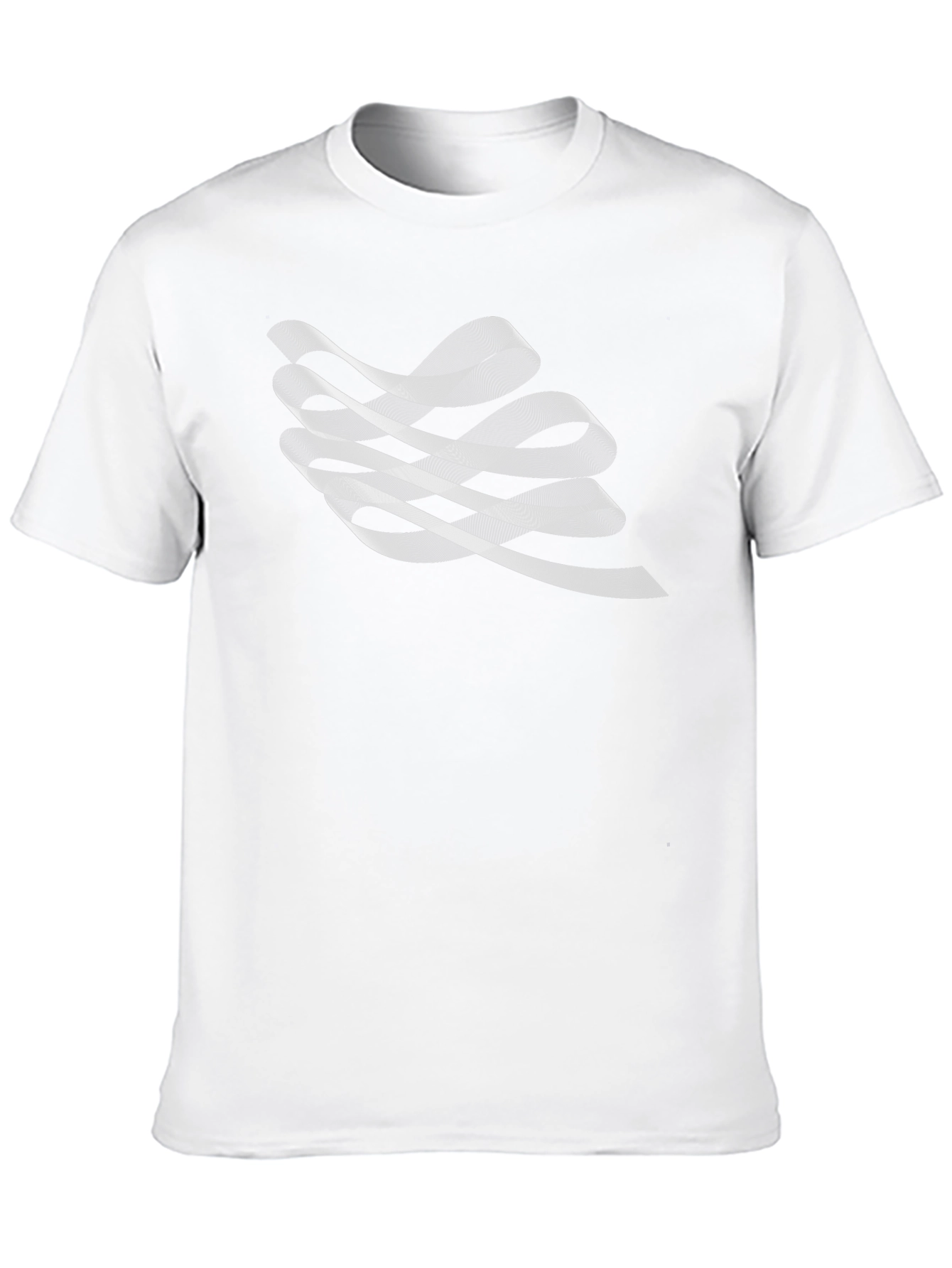 Abstract Wave Graphic Black T-Shirt