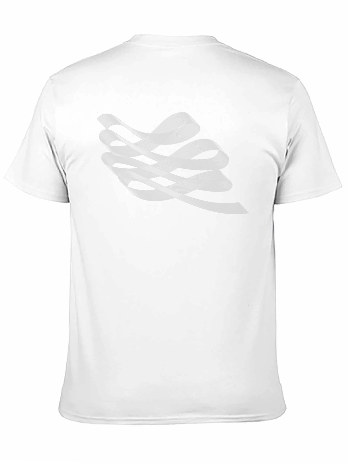 Abstract Wave Graphic Black T-Shirt