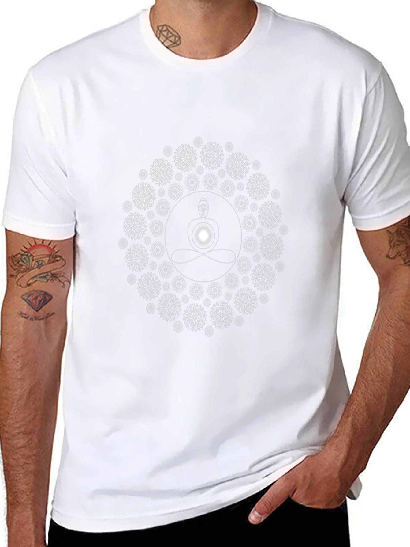Enlightened Mandala Tee - Black Cotton Blend