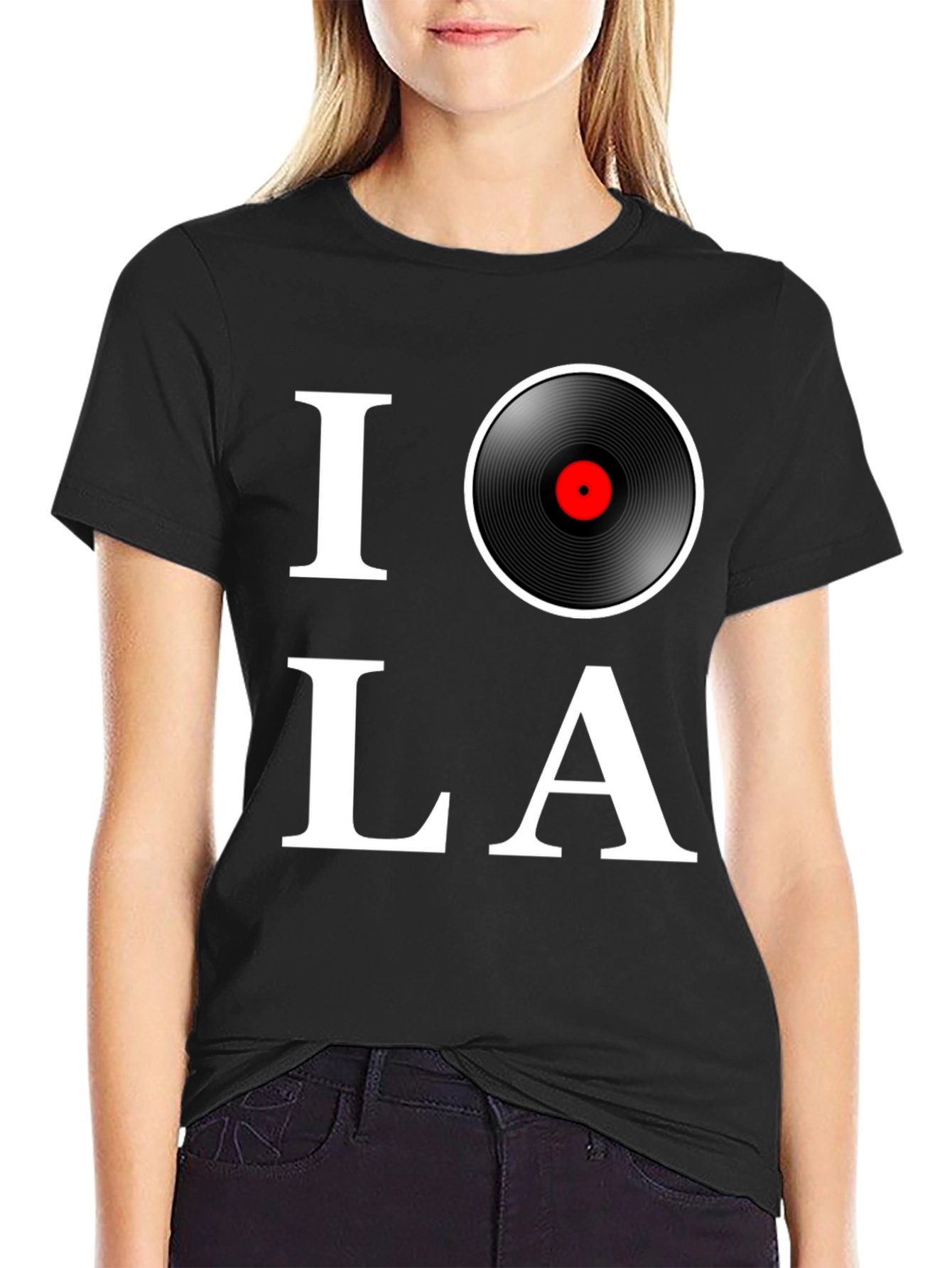 I Love Vinyl Record Graphic T-Shirt