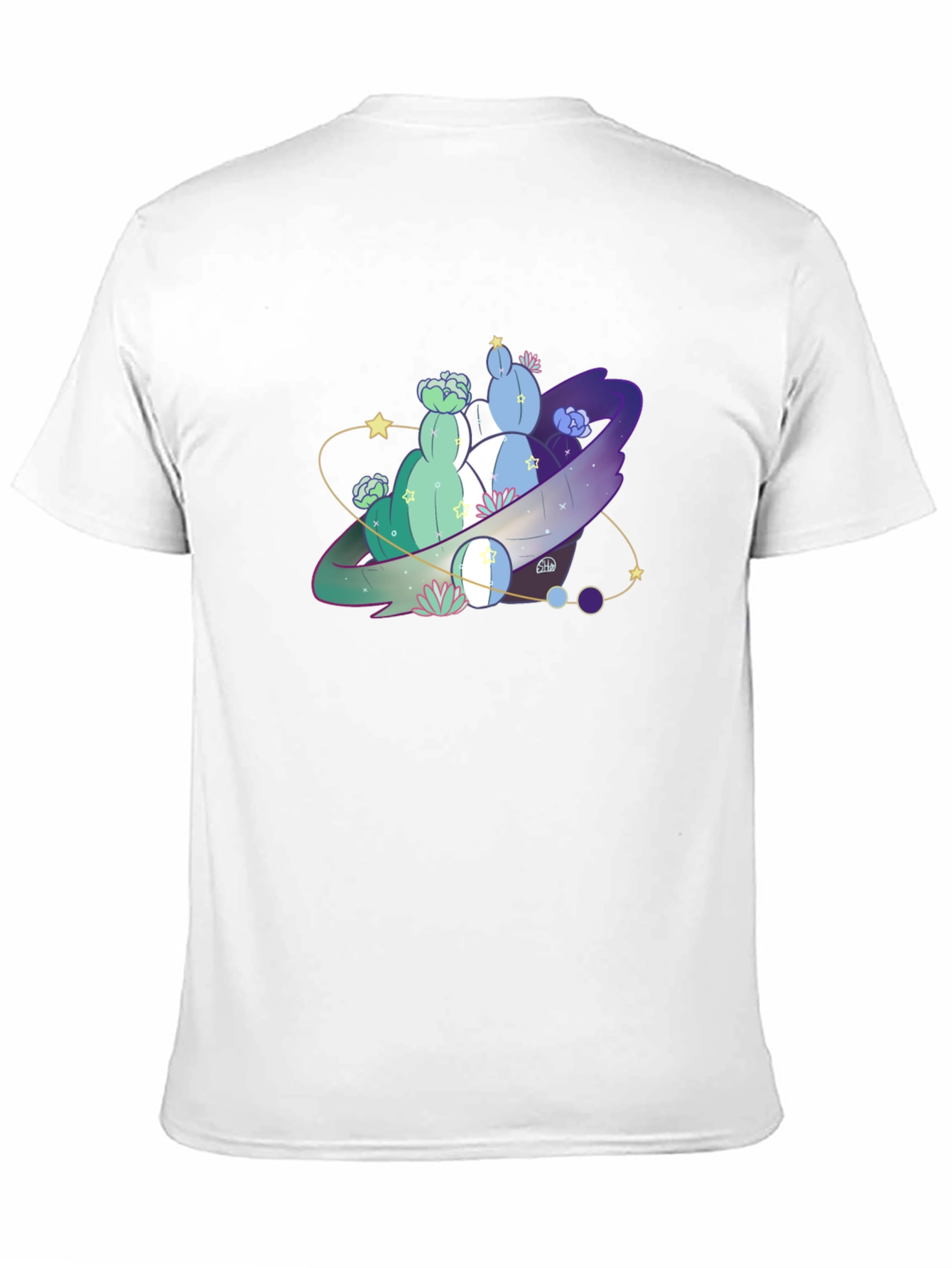 Cactus Planet Graphic Tee - Black Cotton Blend