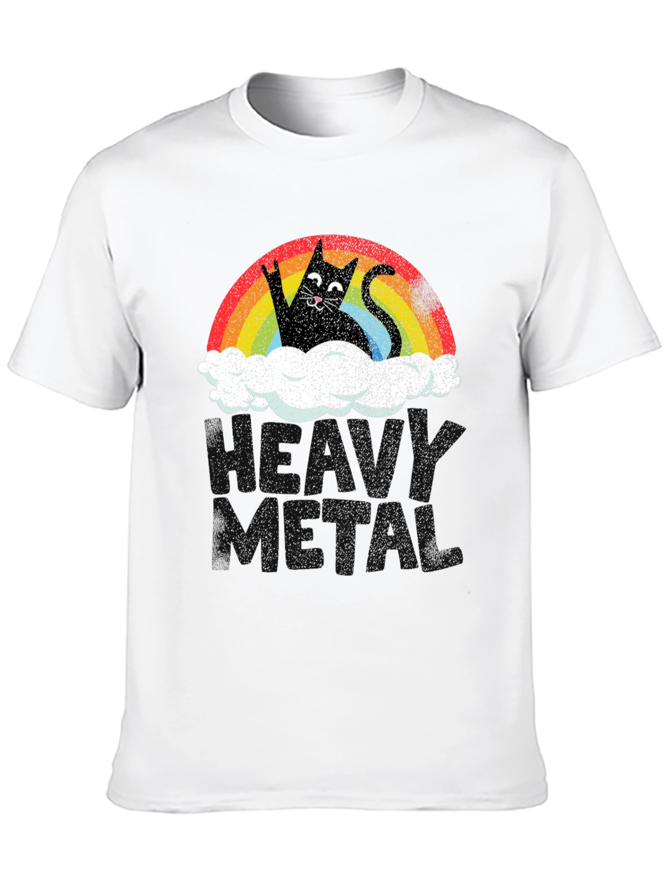 Rainbow Cat Cloud Graphic T-Shirt
