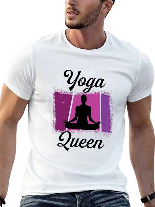 Yoga Queen Graphic Tee - Meditating Silhouette T-Shirt