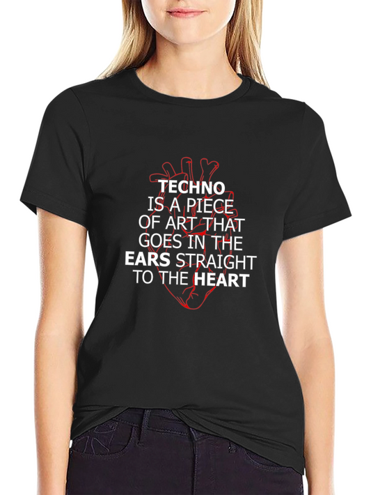 Techno Music T-Shirt - Art Heart Design