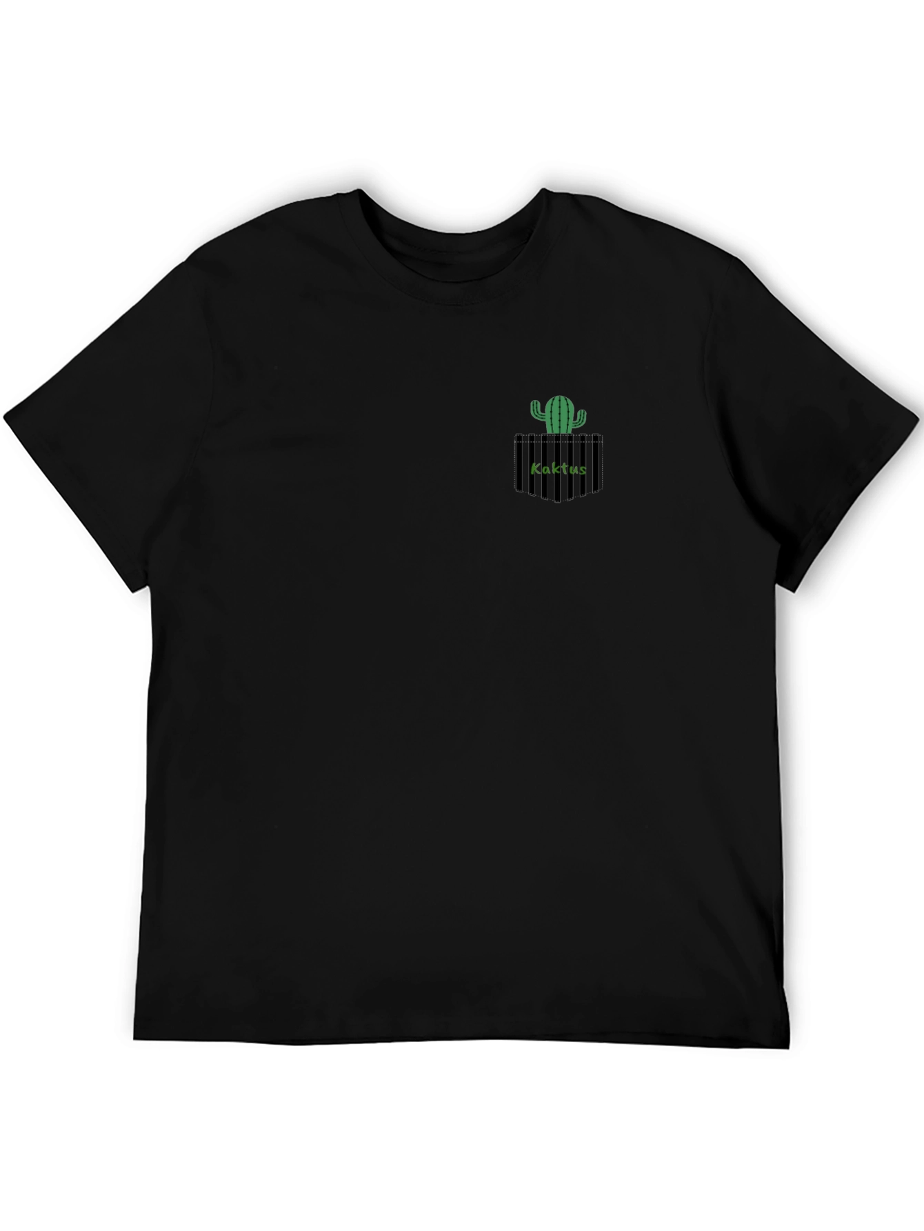 Mens Black Cactus Graphic Tee