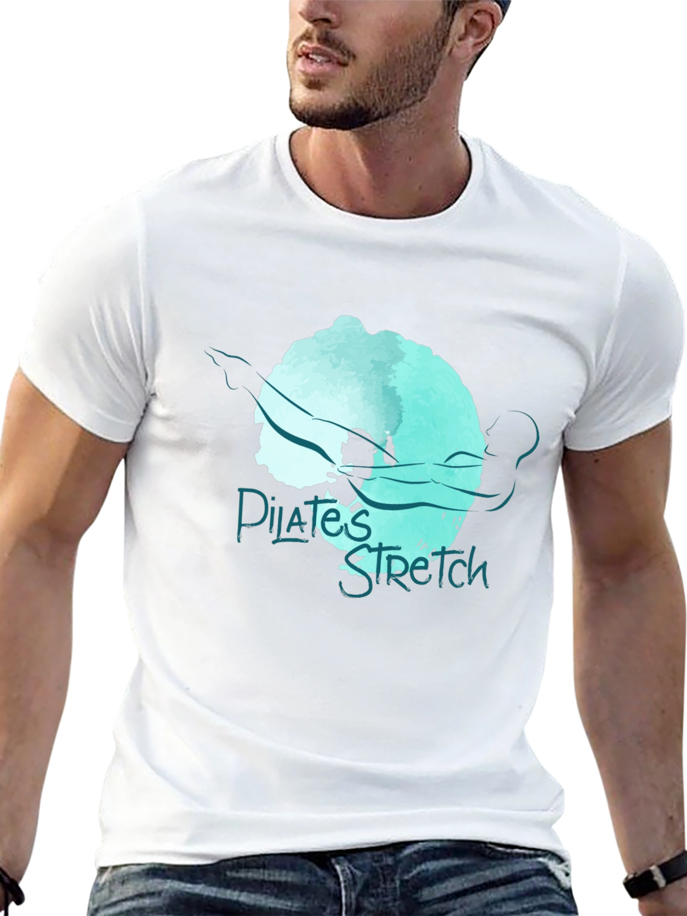 Pilates Stretch Graphic Tee - Workout Comfort