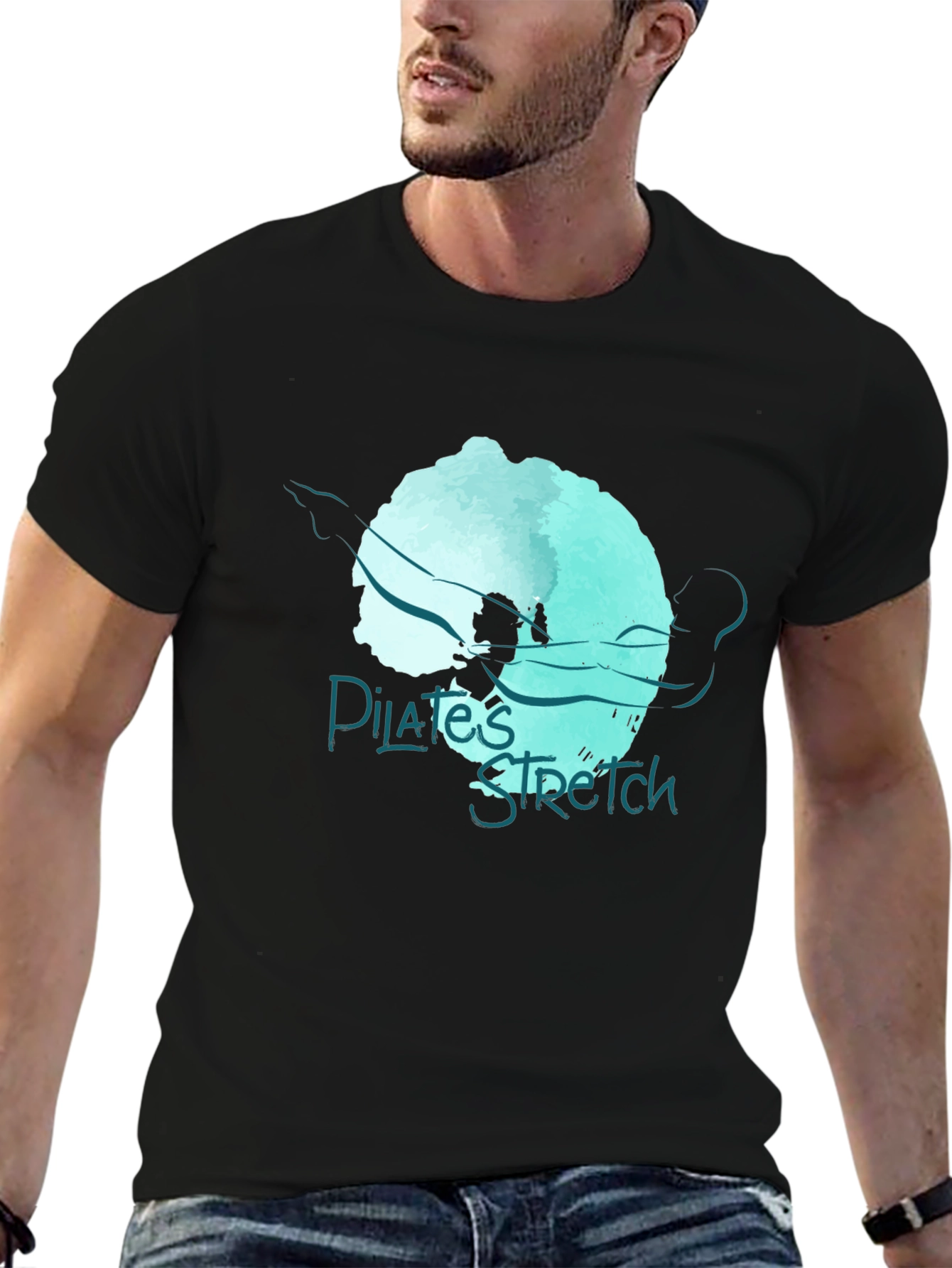 Pilates Stretch Graphic Tee - Workout Comfort