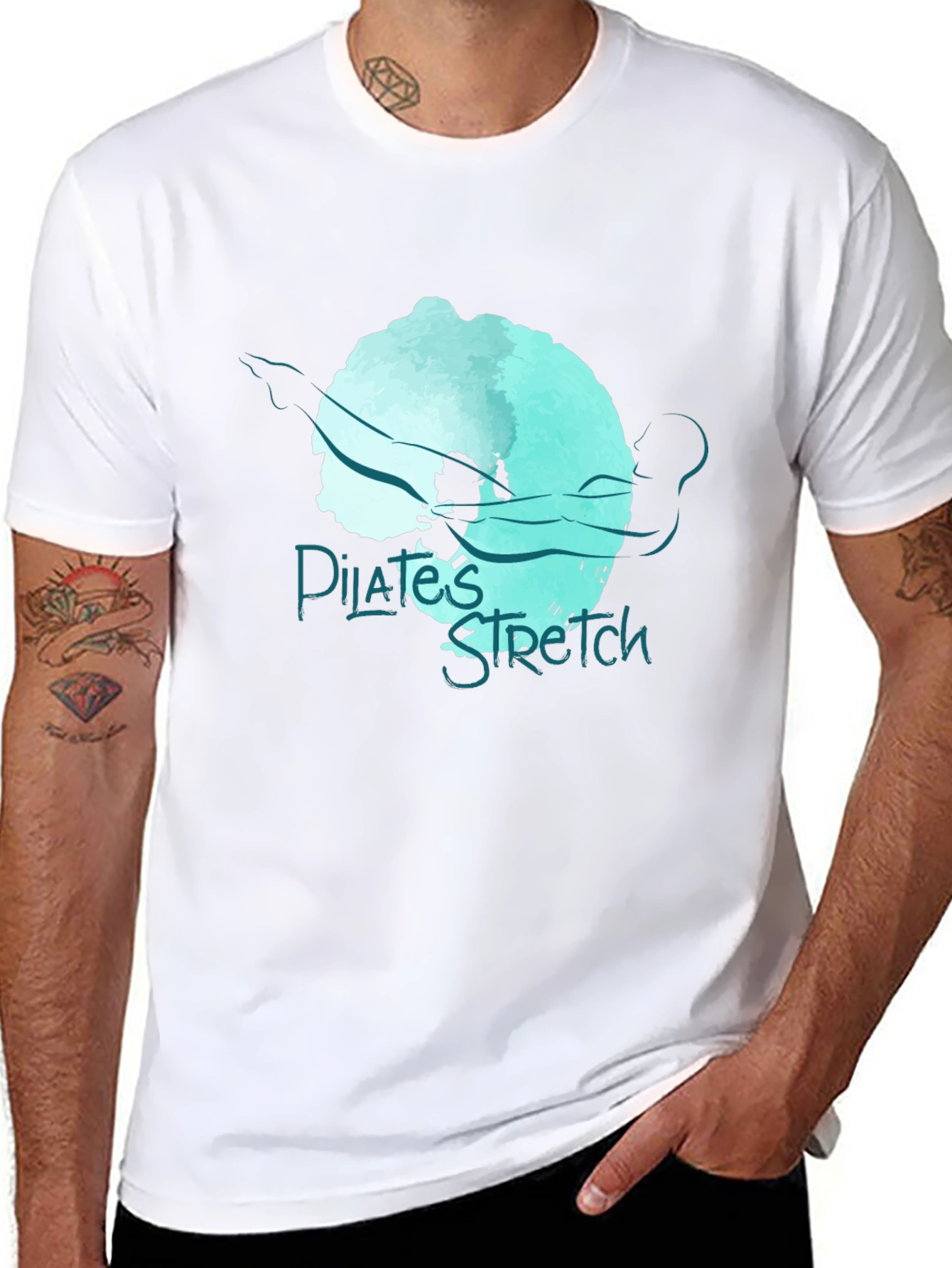 Pilates Stretch Graphic Tee - Workout Comfort