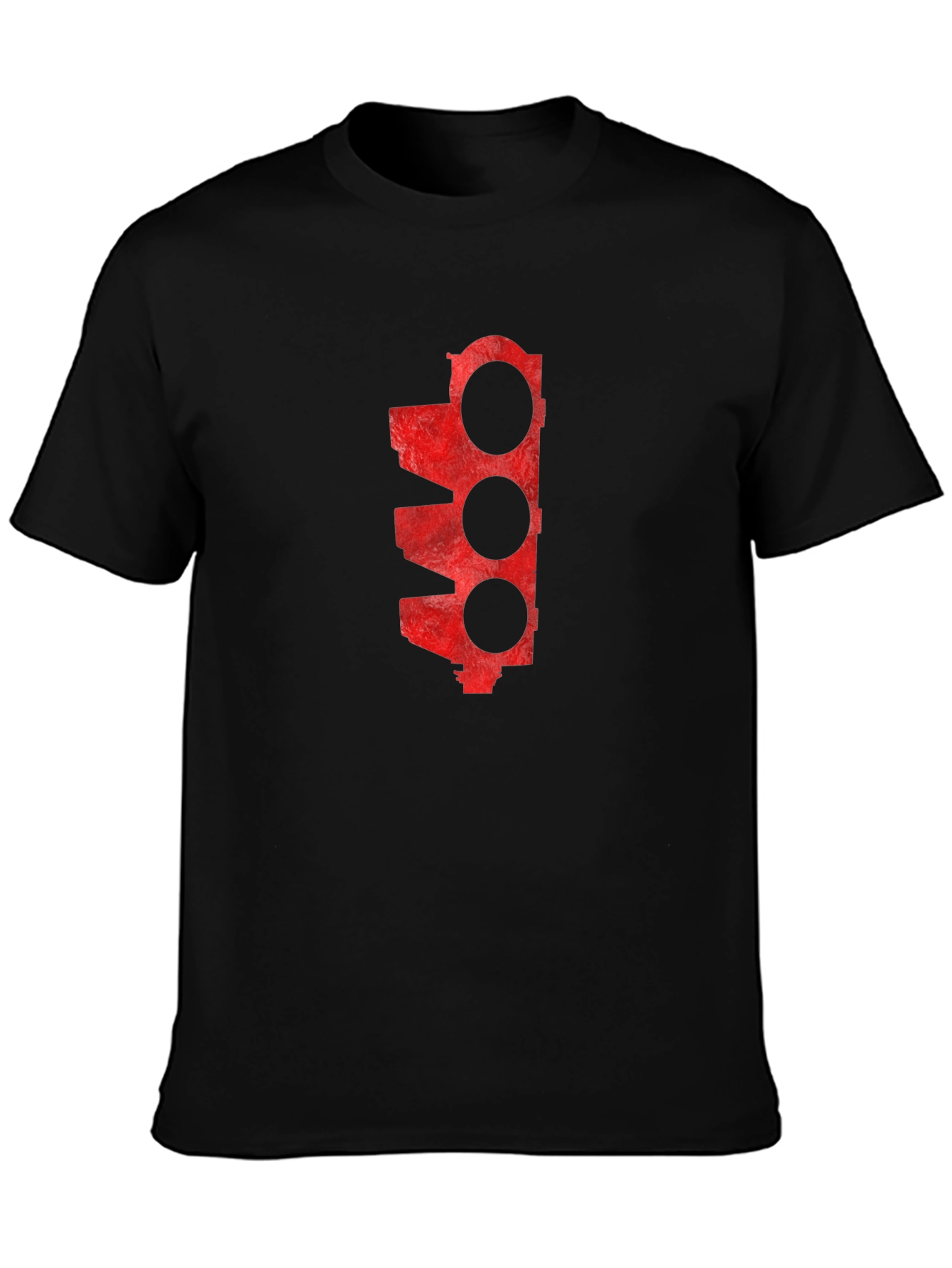 Red Engine Block Tee - Black