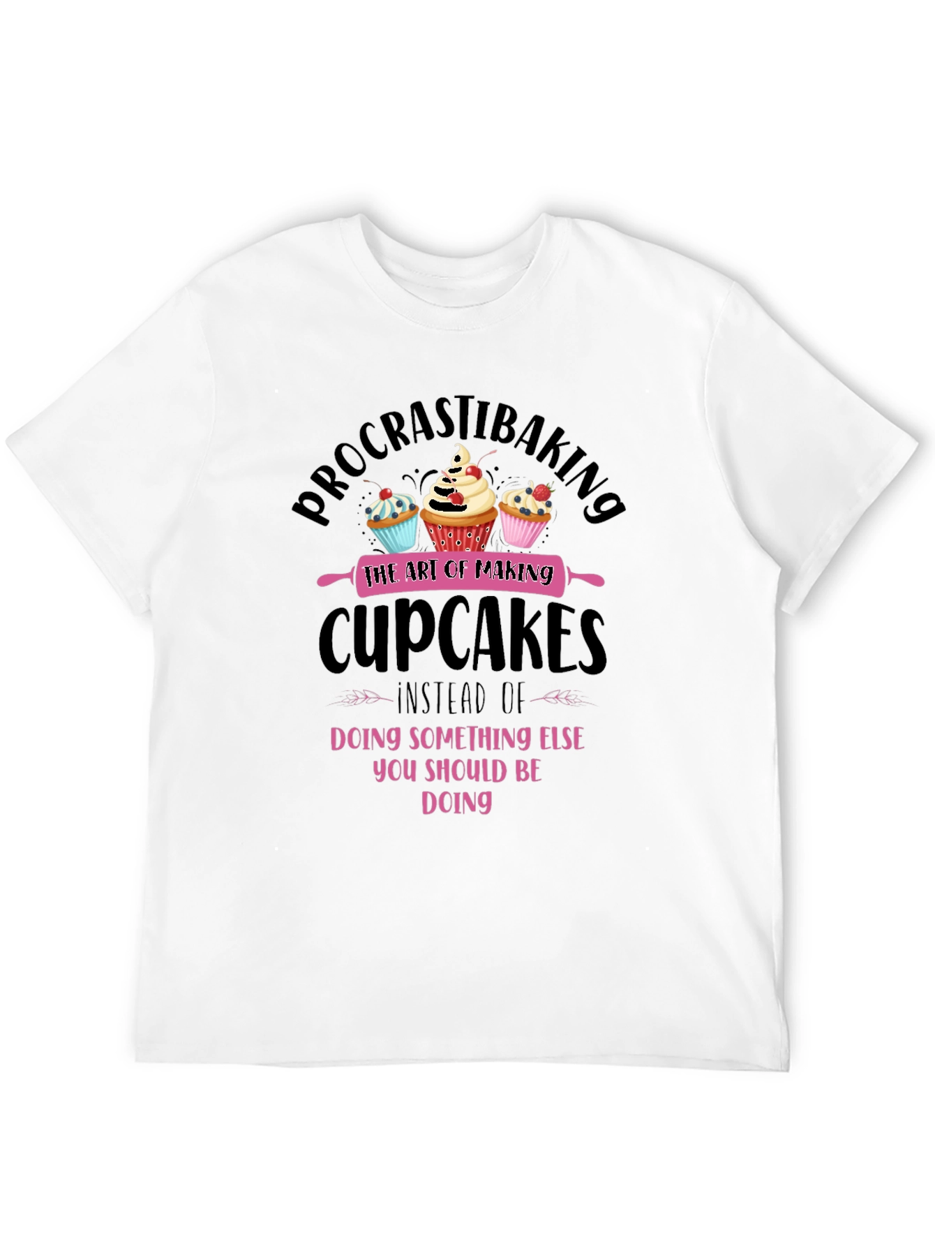 Procrastibaking Cupcake Graphic T-Shirt