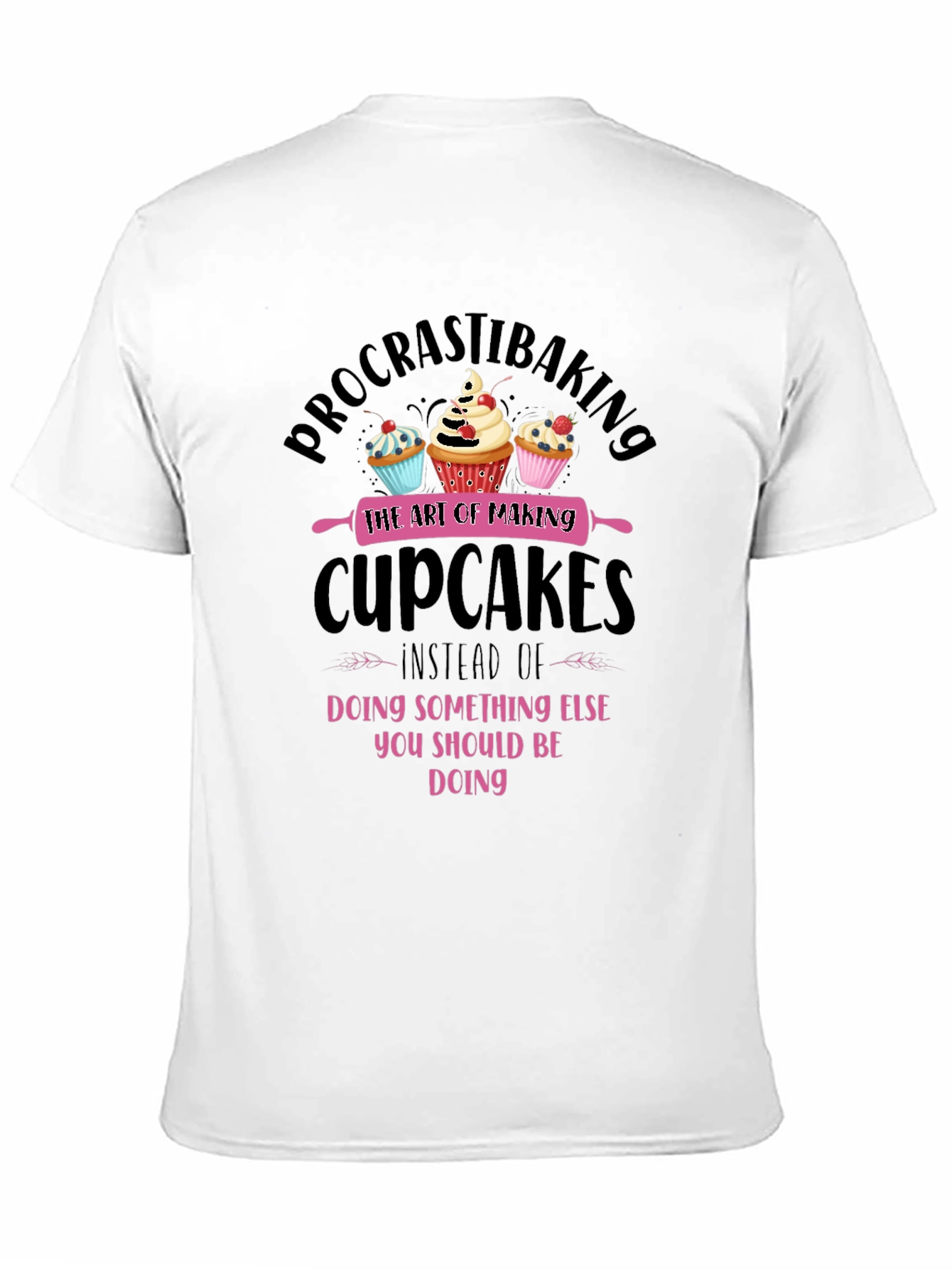 Procrastibaking Cupcake Graphic T-Shirt