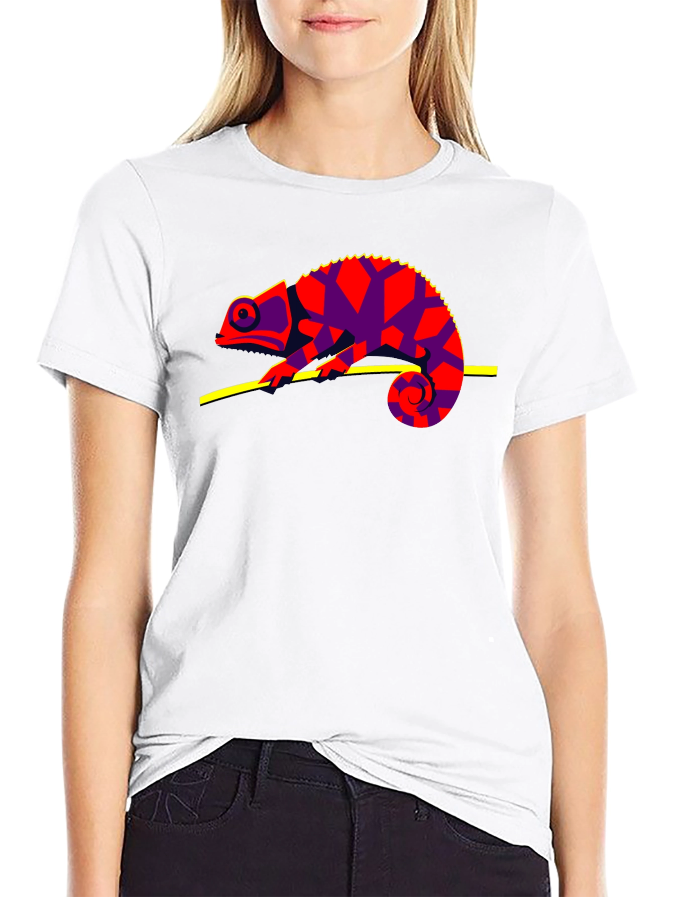Chameleon Graphic T-Shirt - Cool Lizard Design