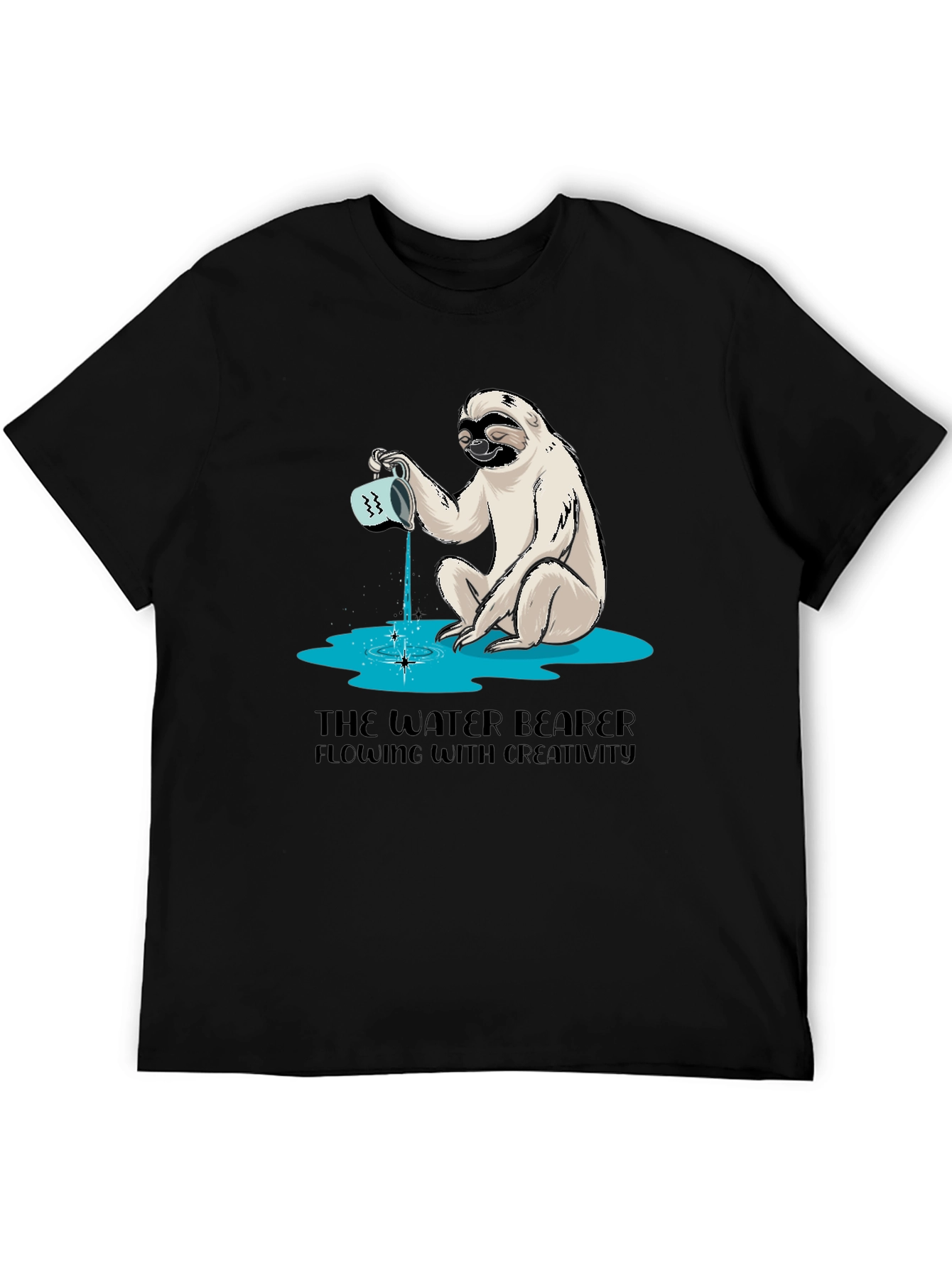 Water Bearer Sloth Graphic Tee - Creative Flow