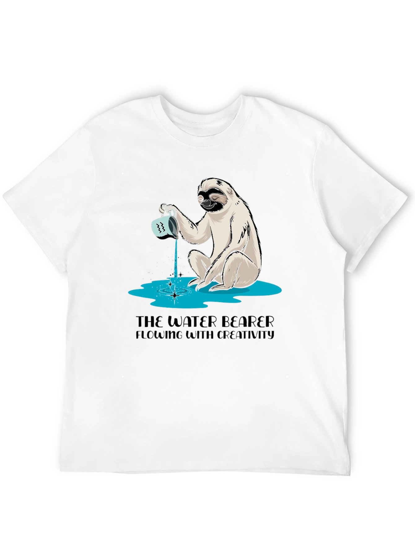 Water Bearer Sloth Graphic Tee - Creative Flow