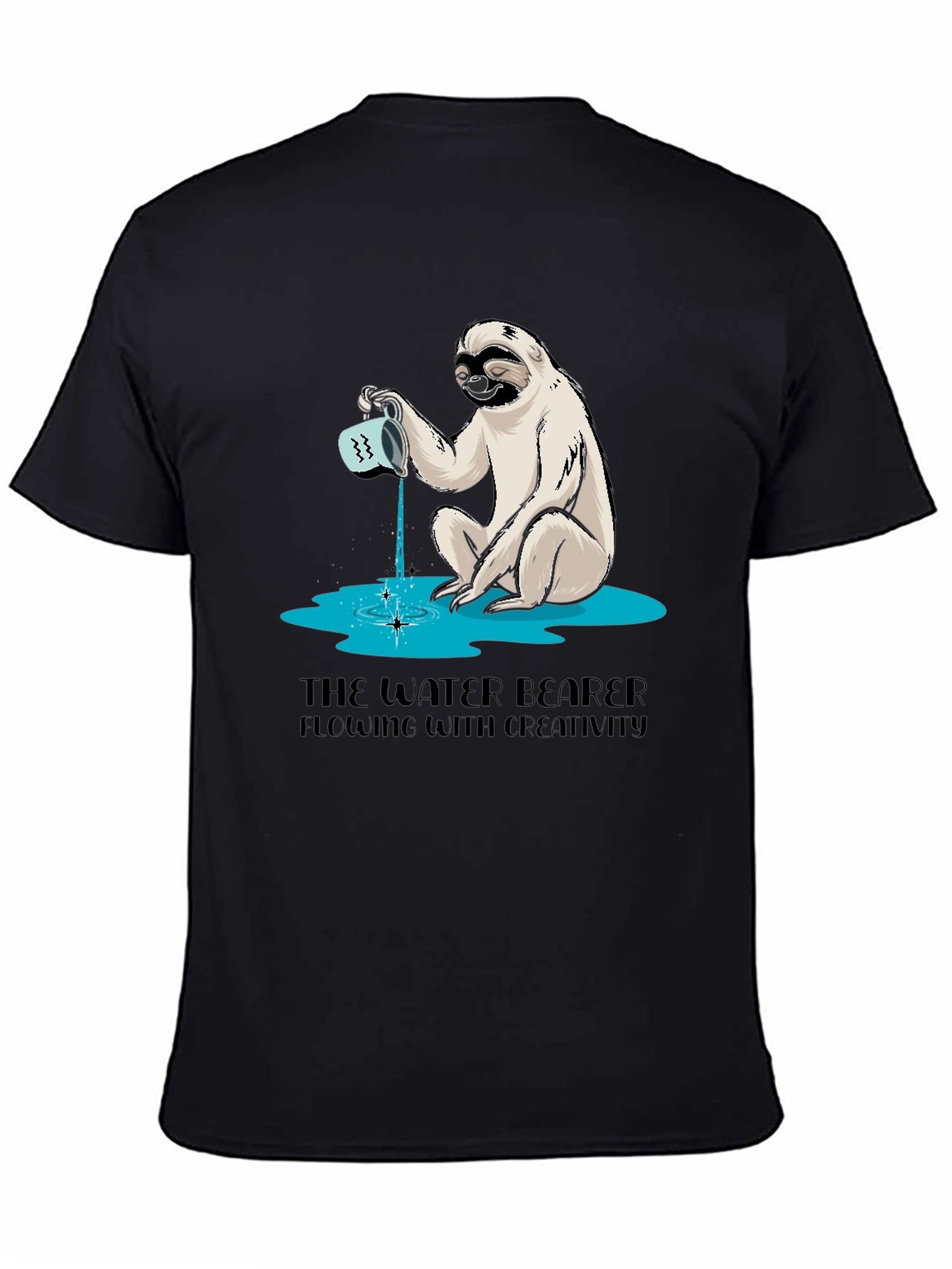 Water Bearer Sloth Graphic Tee - Creative Flow