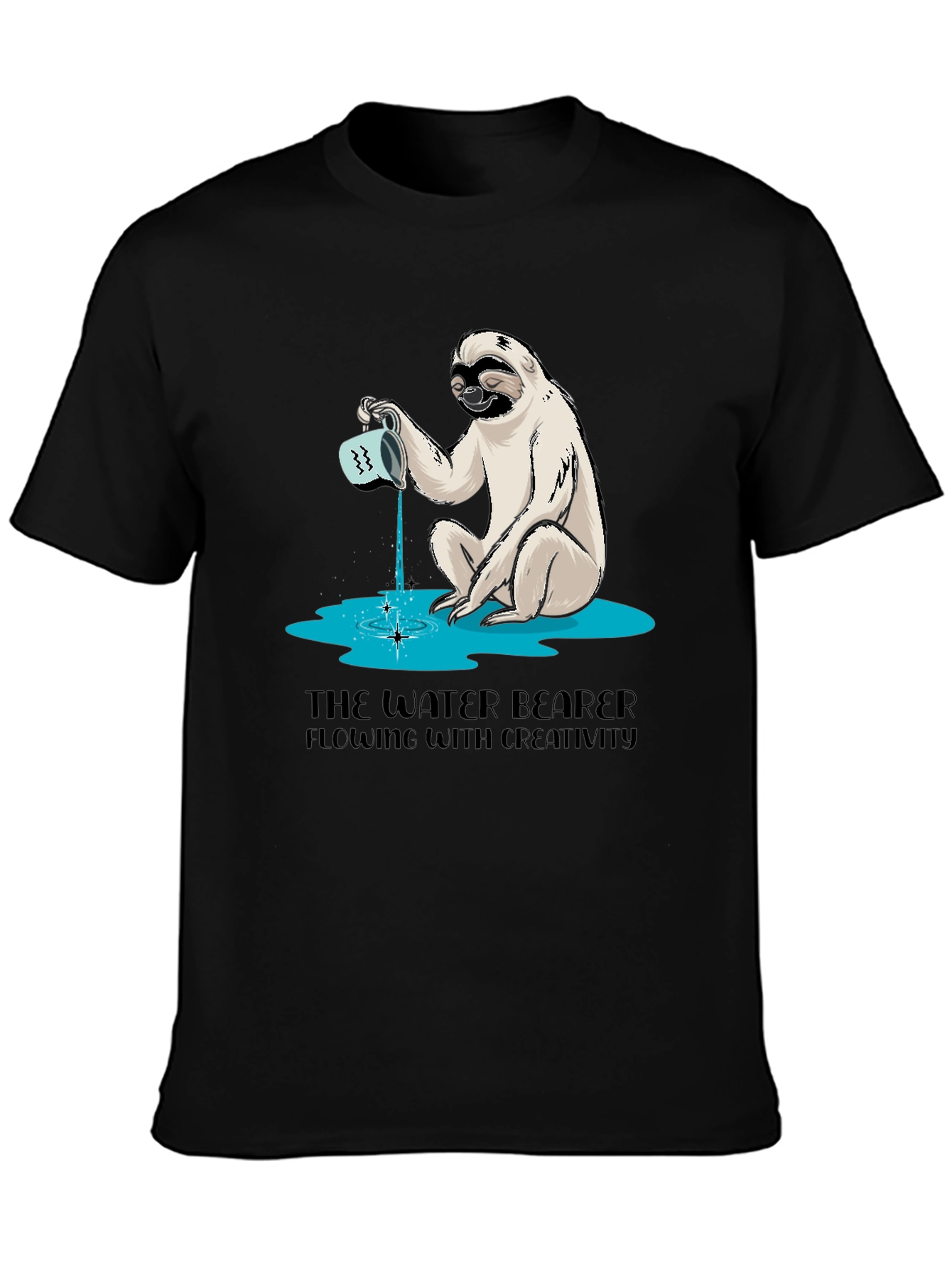 Water Bearer Sloth Graphic Tee - Creative Flow