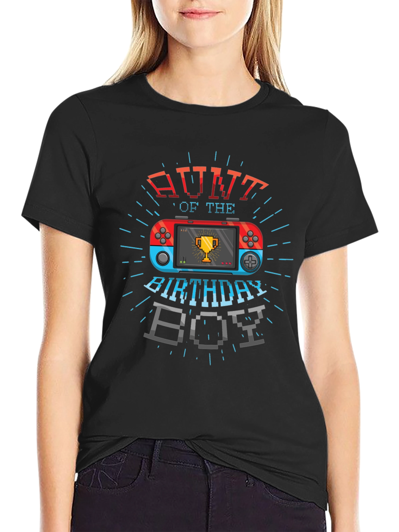 Aunt of the Birthday Boy Gaming T-Shirt