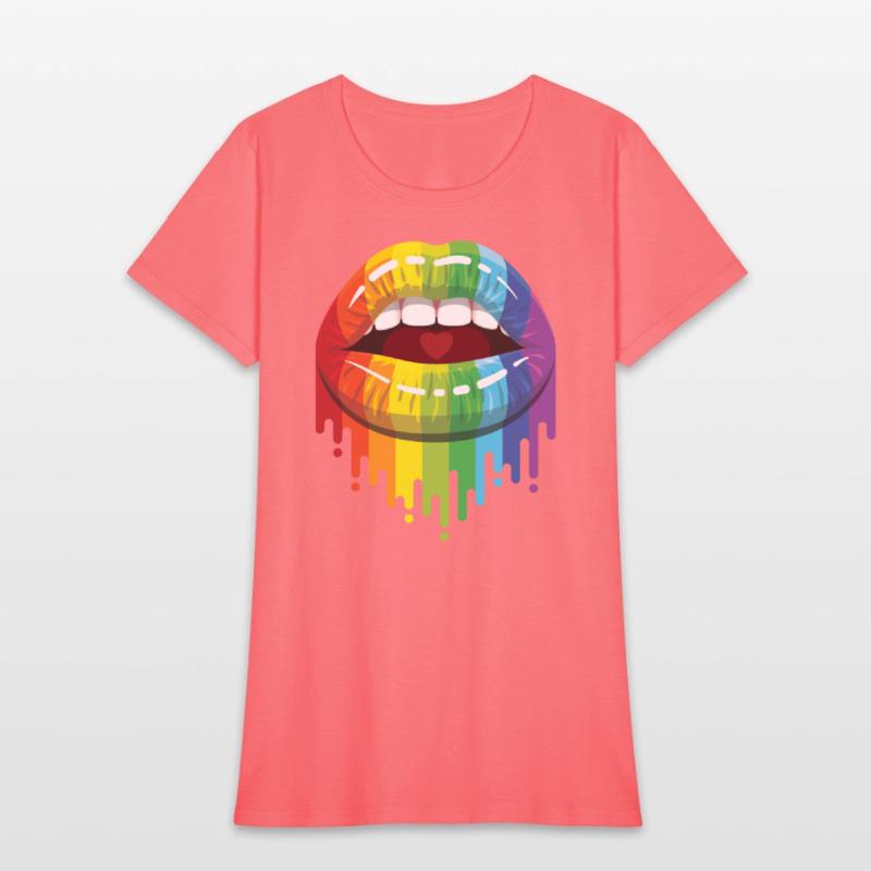 Rainbow Lips For LGBTQ Gay Pride
