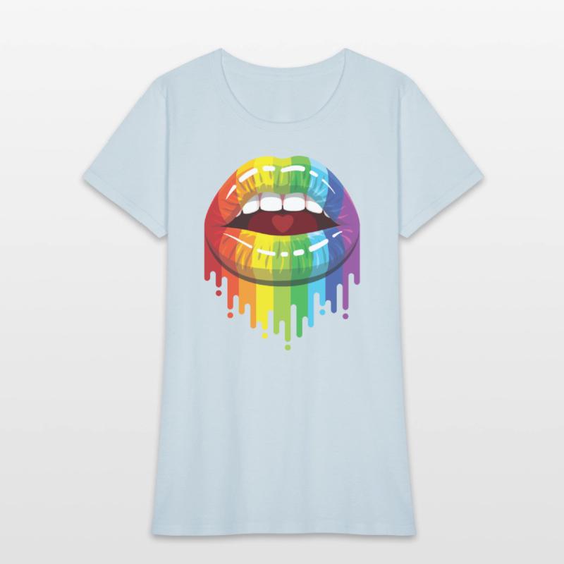 Rainbow Lips For LGBTQ Gay Pride