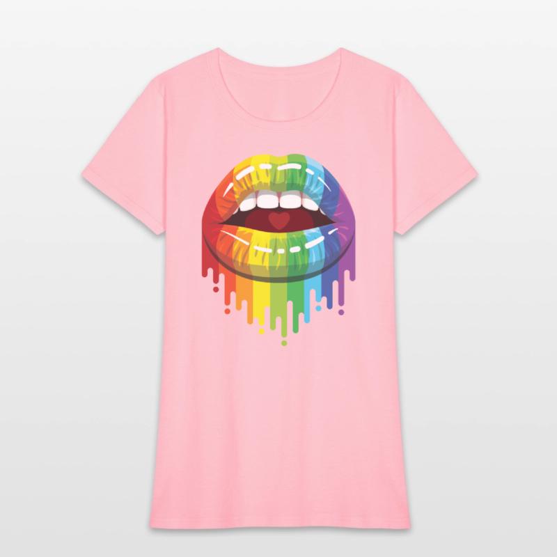 Rainbow Lips For LGBTQ Gay Pride
