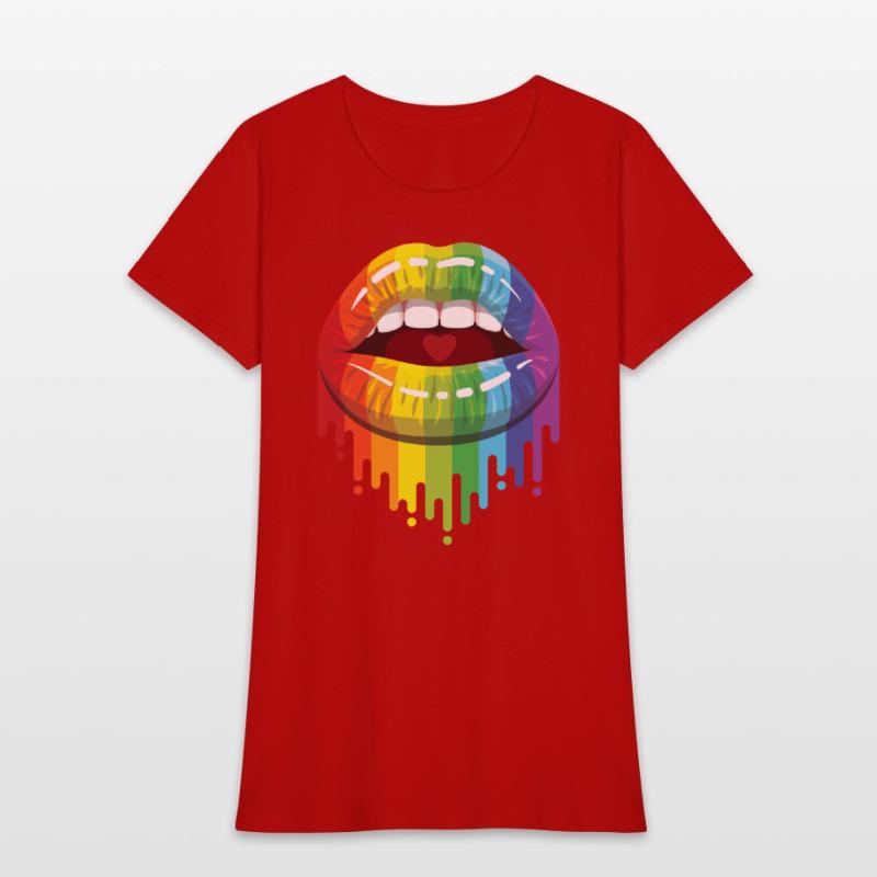 Rainbow Lips For LGBTQ Gay Pride