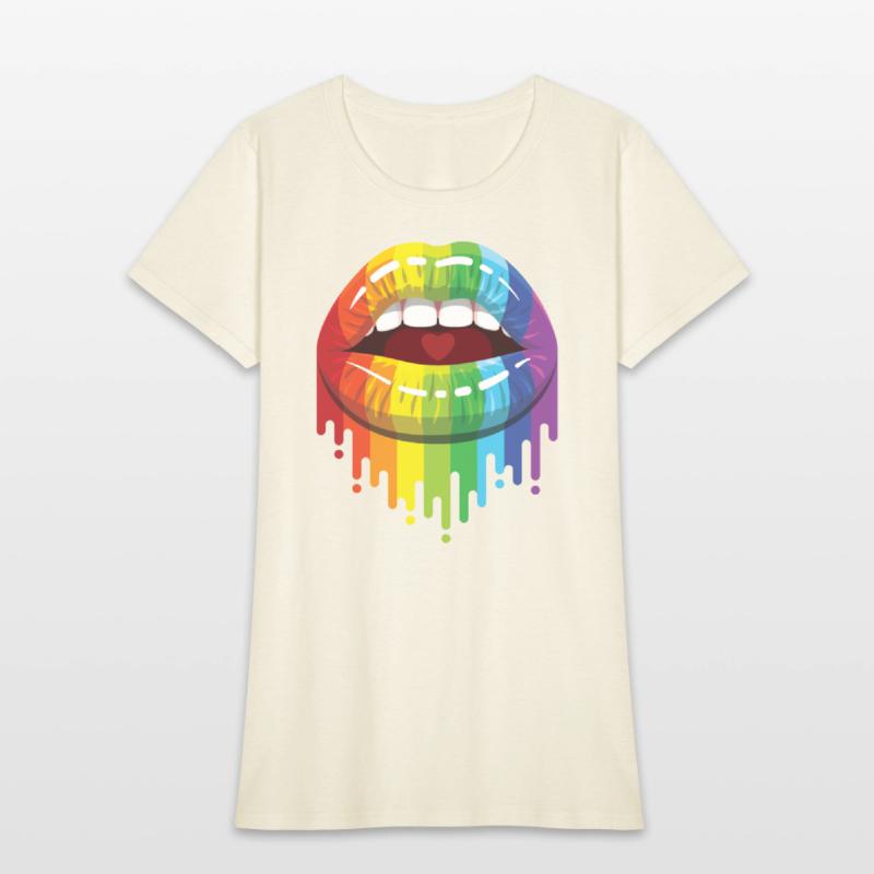 Rainbow Lips For LGBTQ Gay Pride