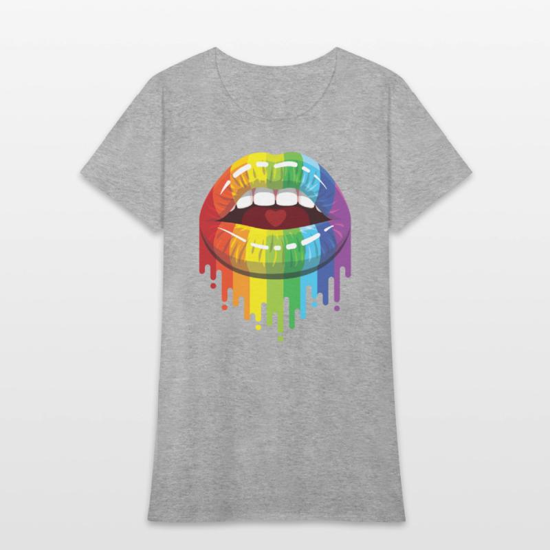 Rainbow Lips For LGBTQ Gay Pride