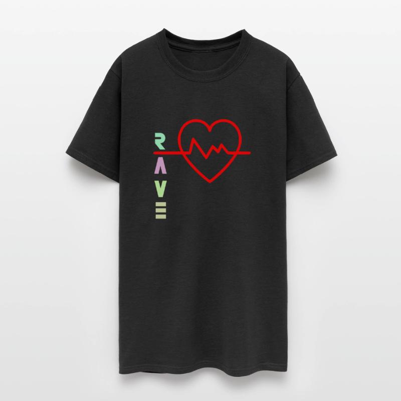 Rave with heart beat logo