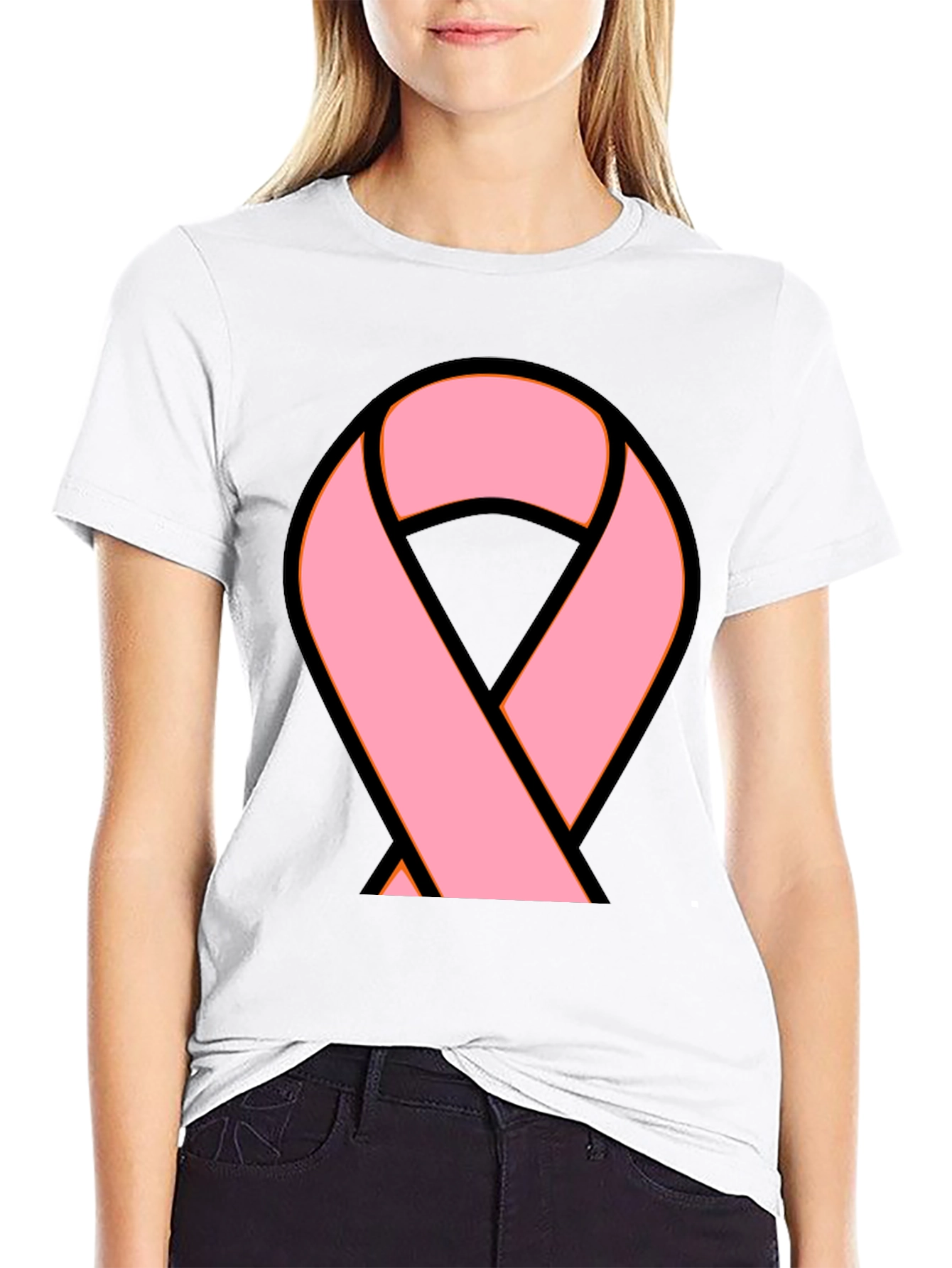 Awareness Ribbon Graphic Tee - Unisex Black T-Shirt