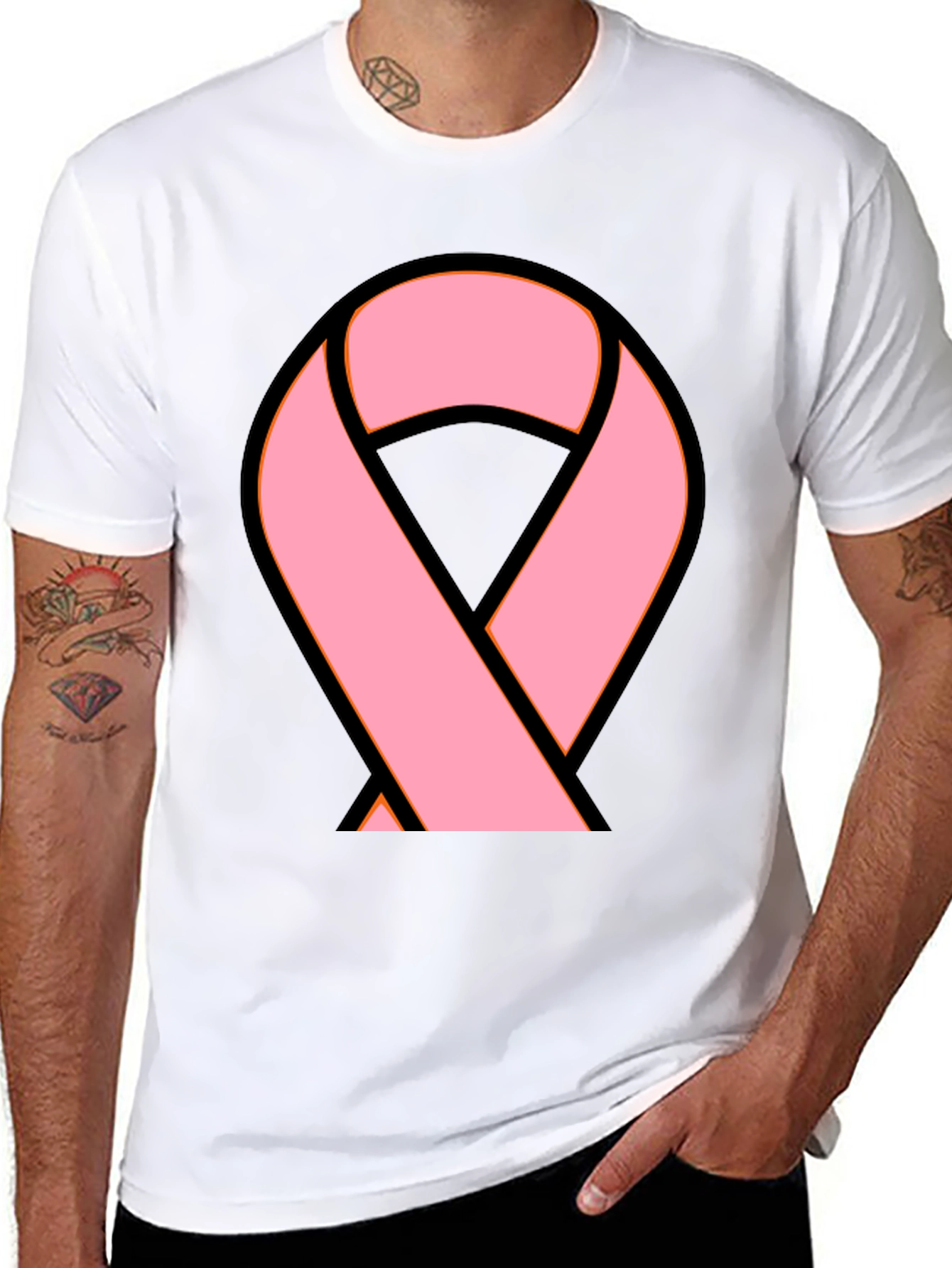Awareness Ribbon Graphic Tee - Unisex Black T-Shirt