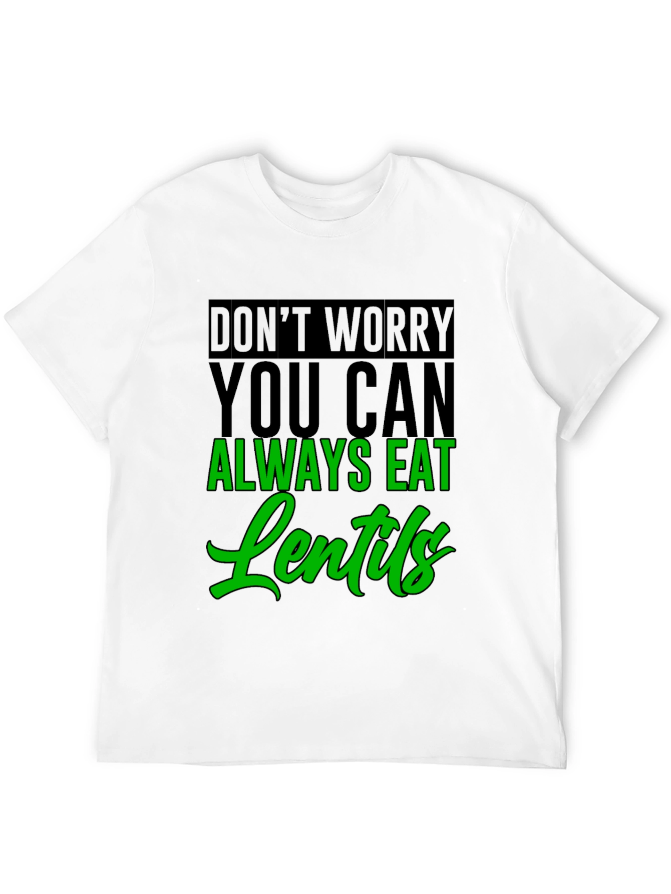 Eat Lentils Graphic Tee - Funny Vegan T-Shirt