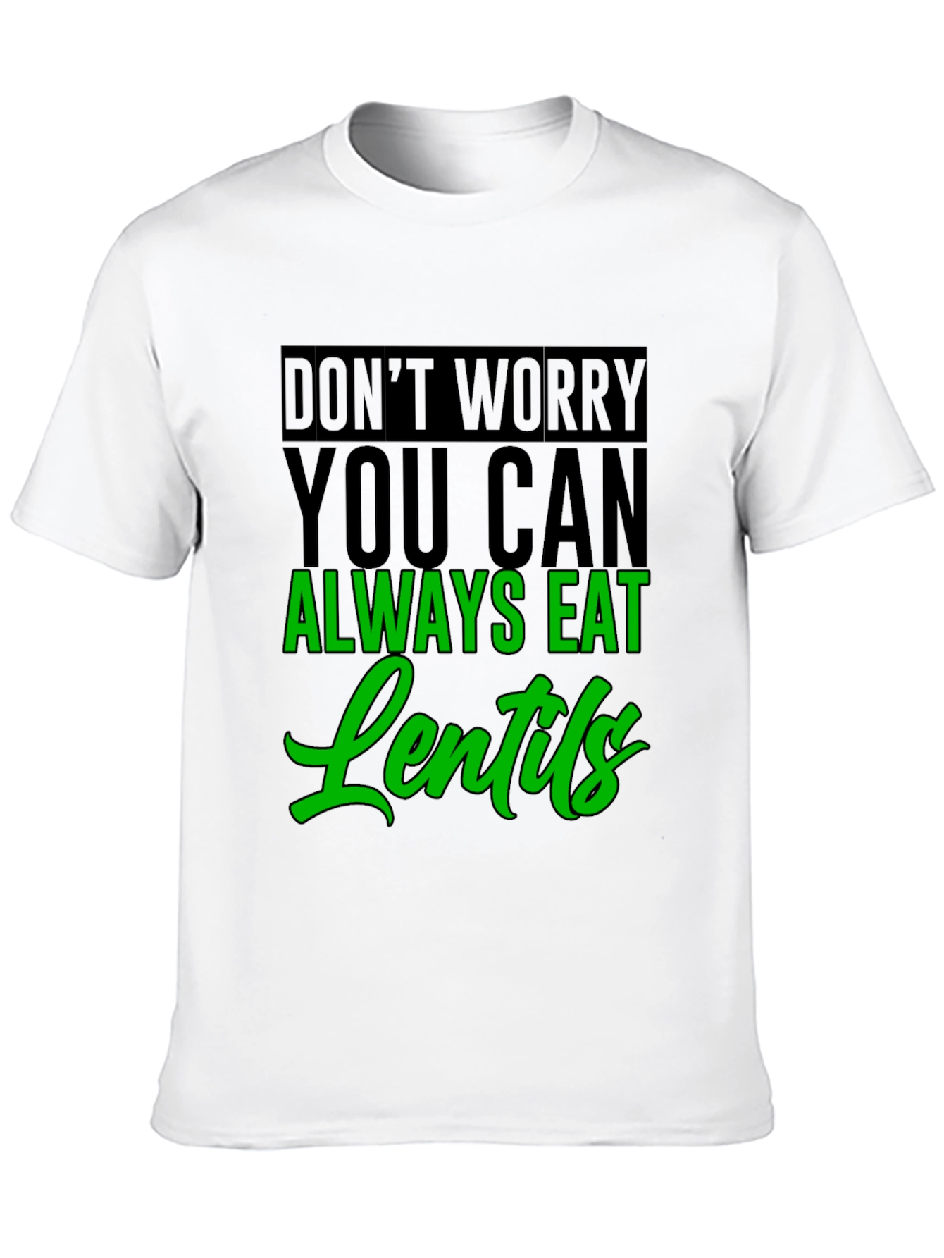 Eat Lentils Graphic Tee - Funny Vegan T-Shirt