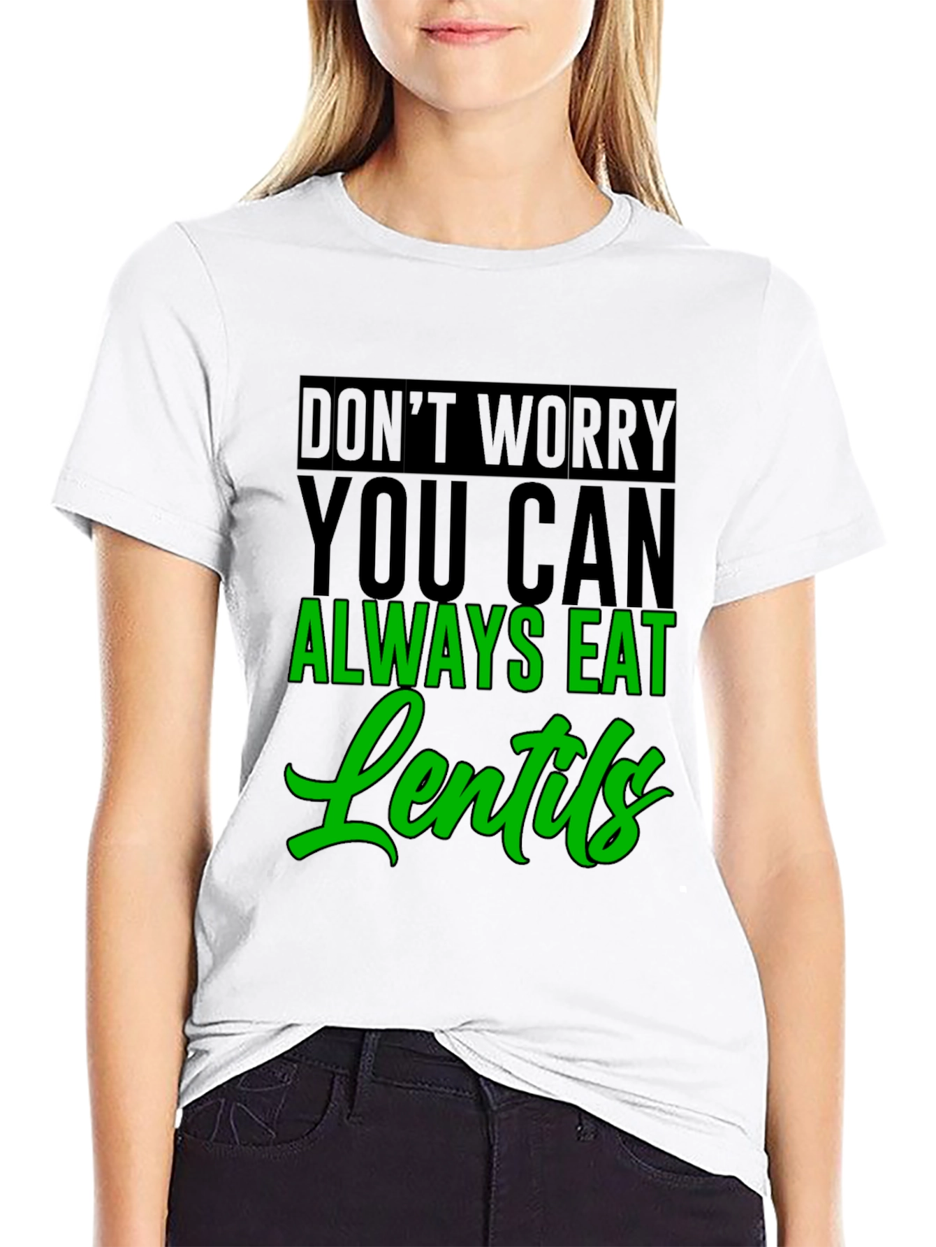 Eat Lentils Graphic Tee - Funny Vegan T-Shirt