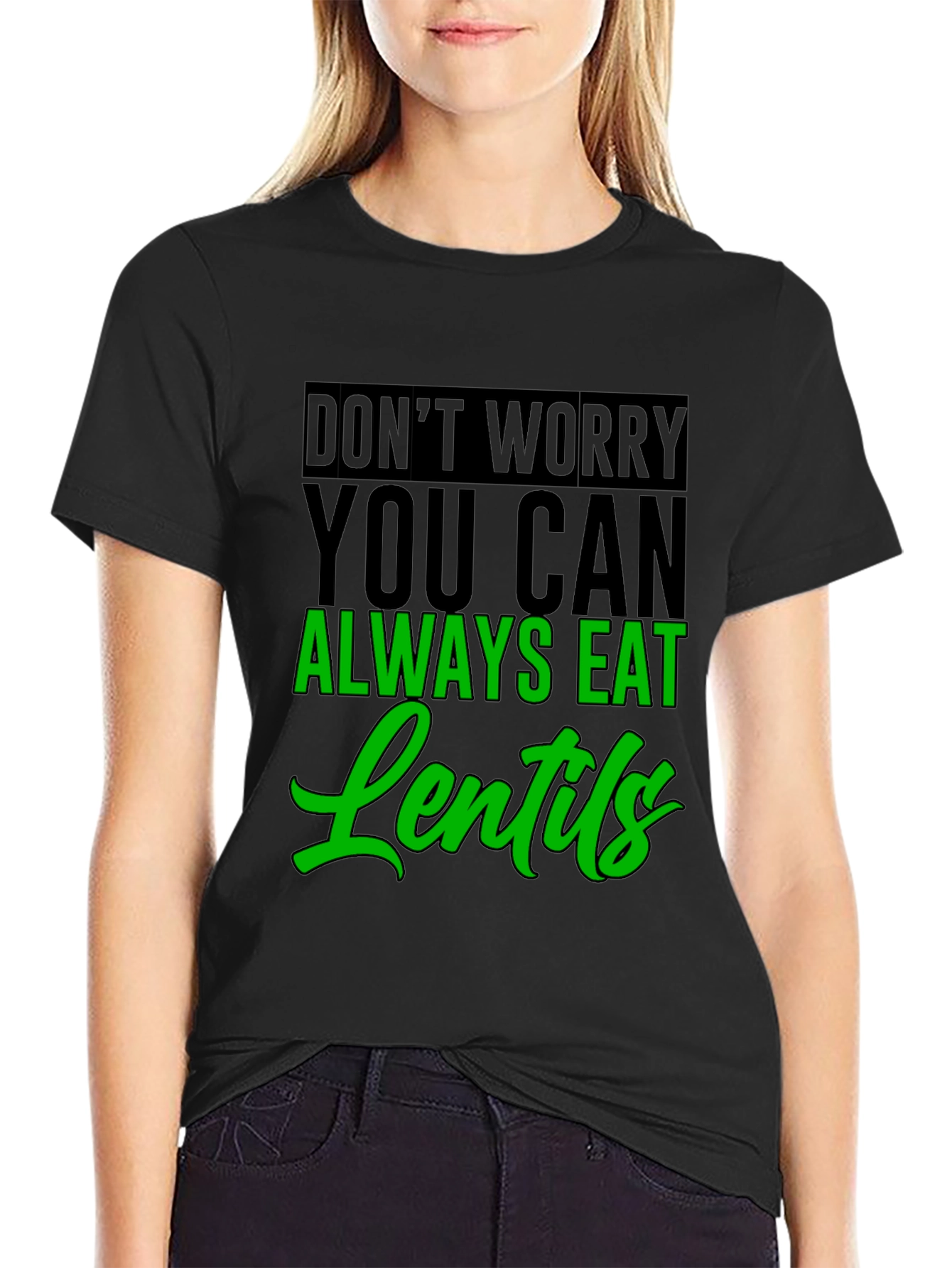 Eat Lentils Graphic Tee - Funny Vegan T-Shirt