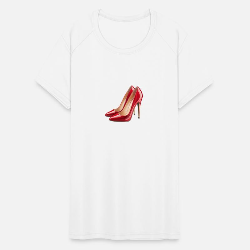 Red high - heel shoes